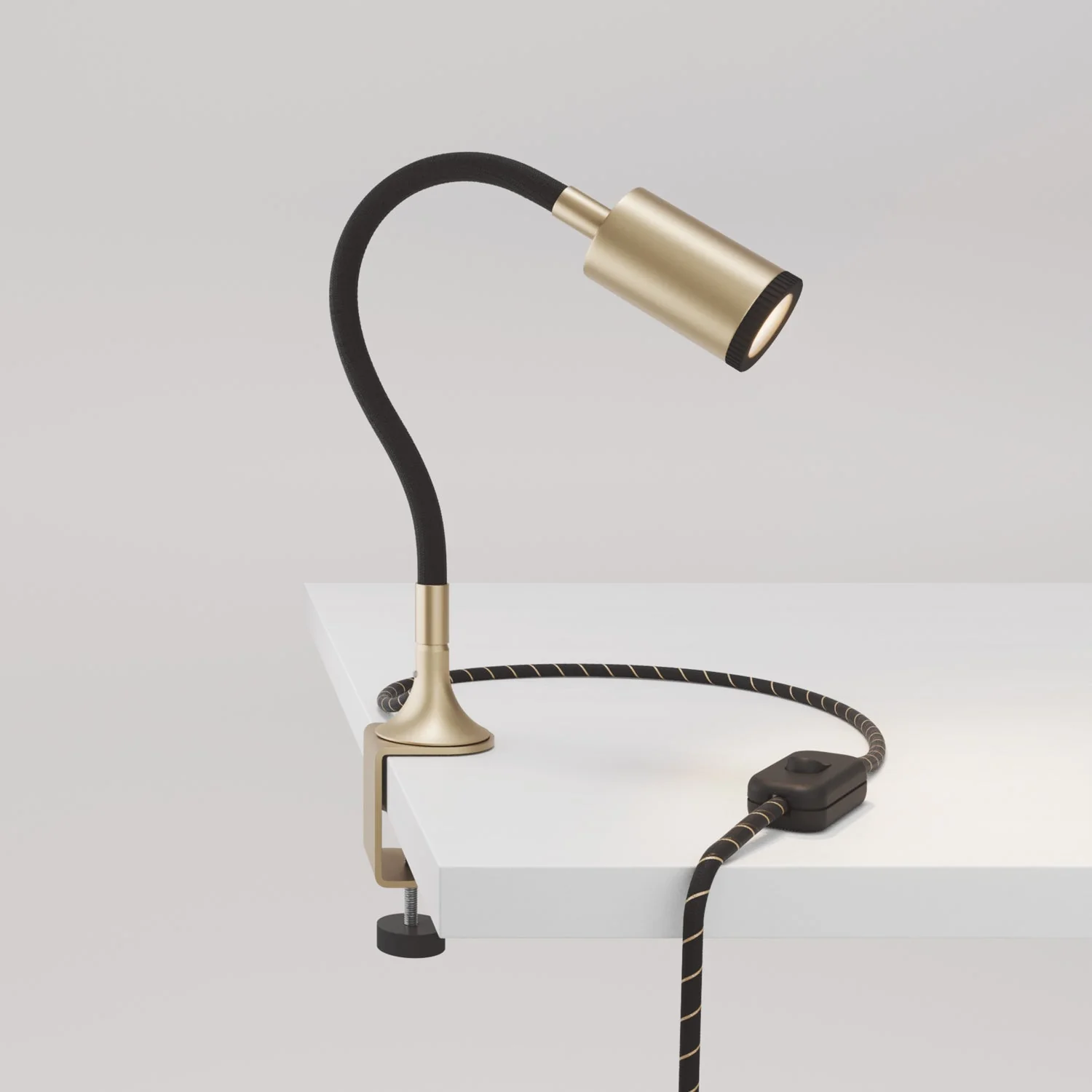 Schwenkbarer Spot MAG-Y mit Klemme – Satiniertes Bronze