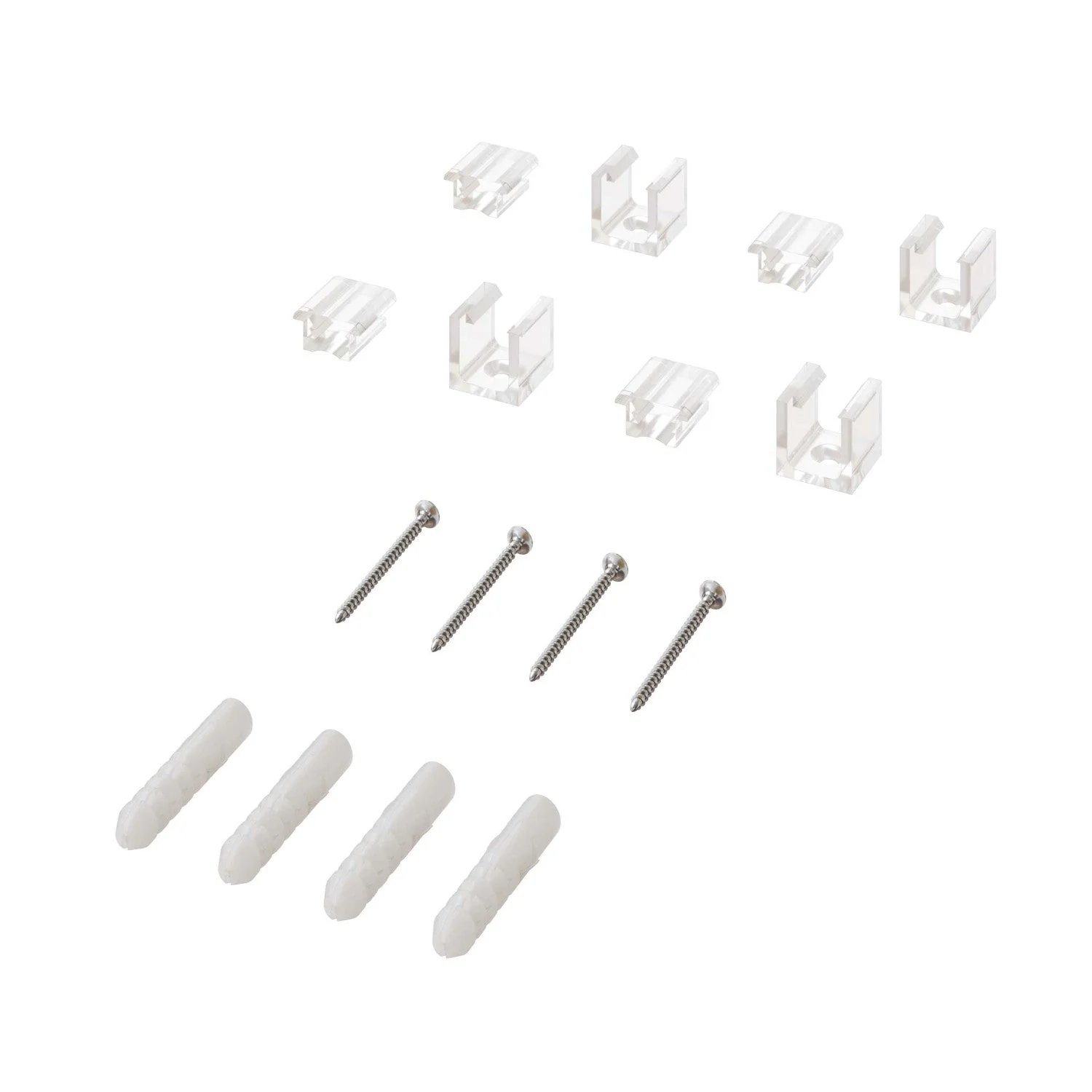 Set 4 Cube Clip Transparent – Mini Deckenpin für Textilkabel - Image 5