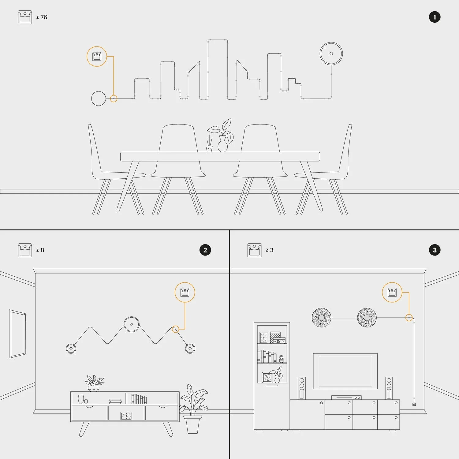 Set 4 Cube Clip Transparent – Mini Deckenpin für Textilkabel - Image 9