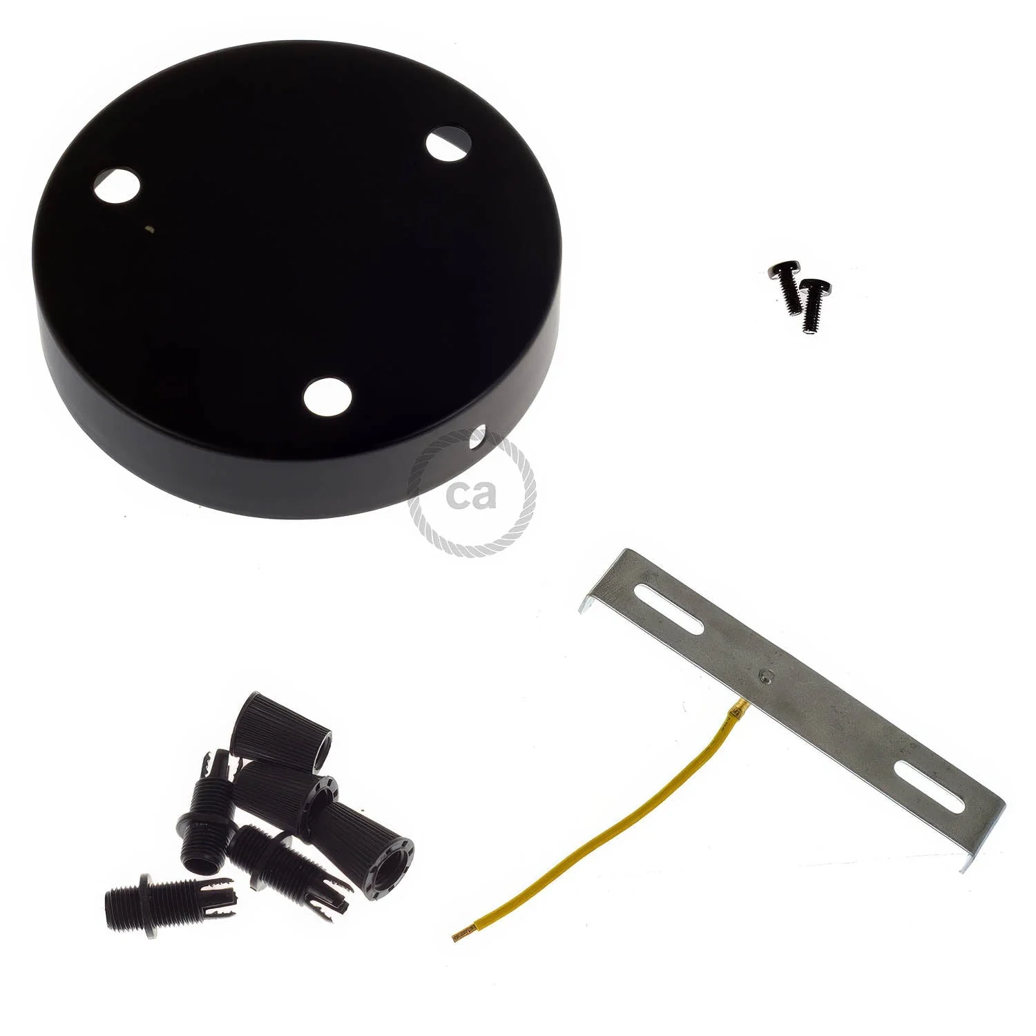 Zylindrisches Metall-Baldachin-Kit mit 3 Löchern – Schwarz - Image 3