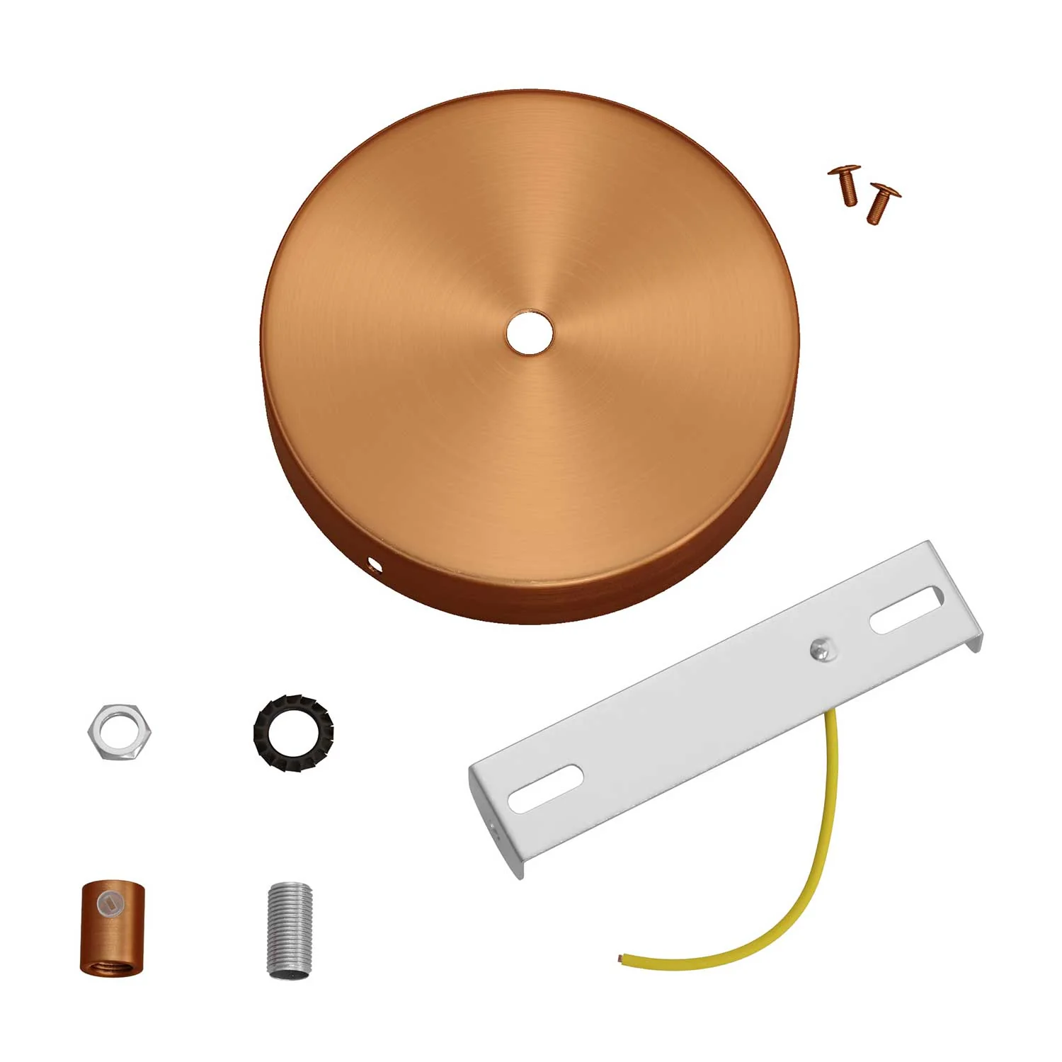 Zylindrisches Baldachin-Set aus Metall – Satiniertes Kupfer - Image 8