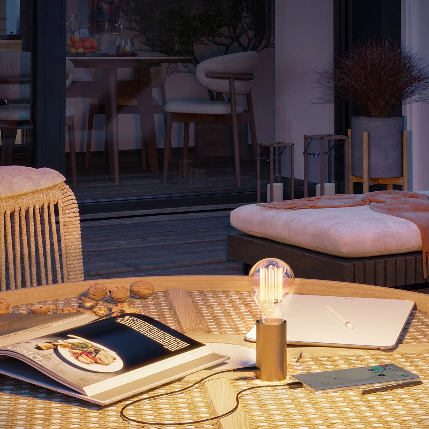 SI! Tragbare 5V-Lampe mit A60-Leuchtmittel – Satiniertes Bronze - Image 5