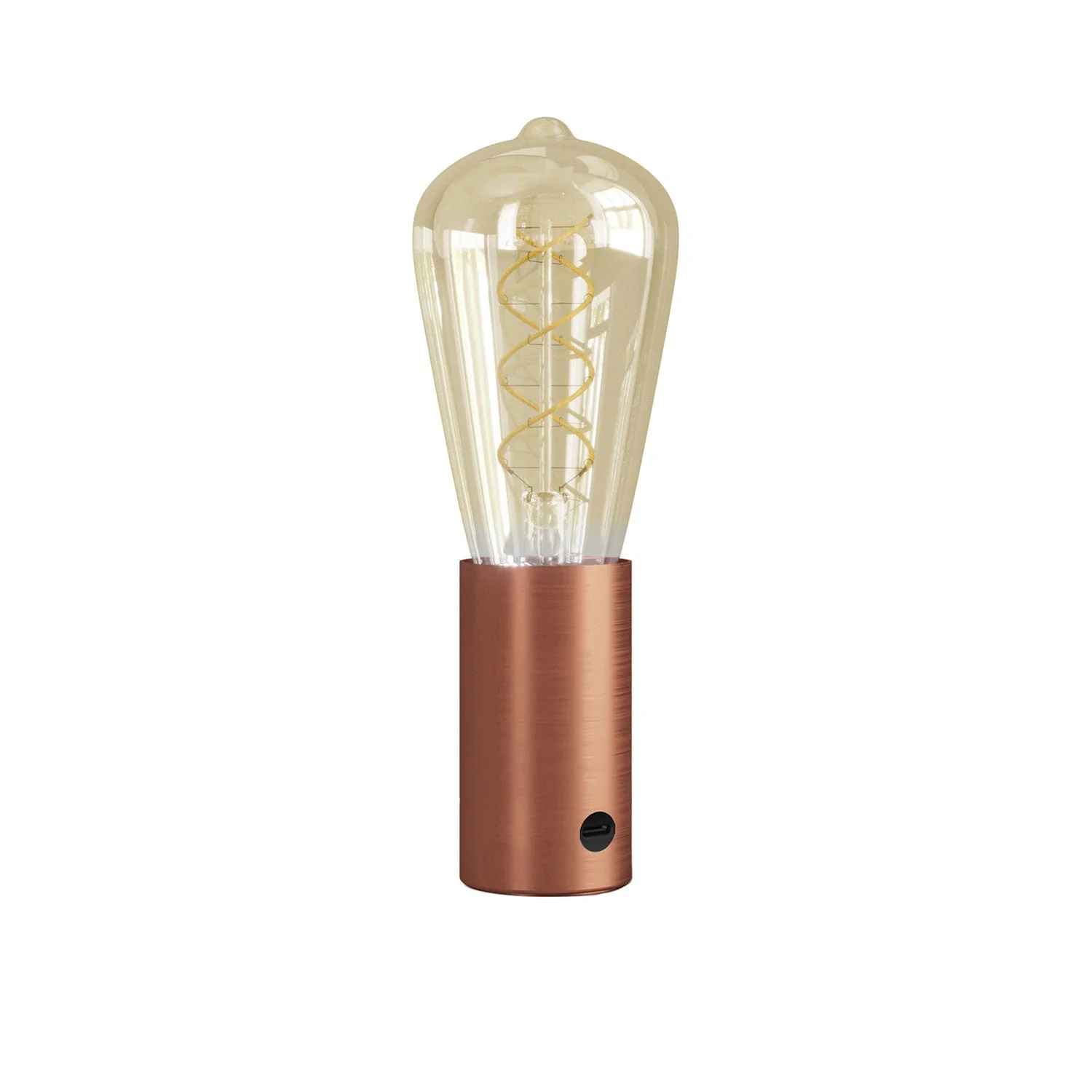 SI! Tragbare Lampe 5V mit ST64-Leuchtmittel – Satiniertes Kupfer