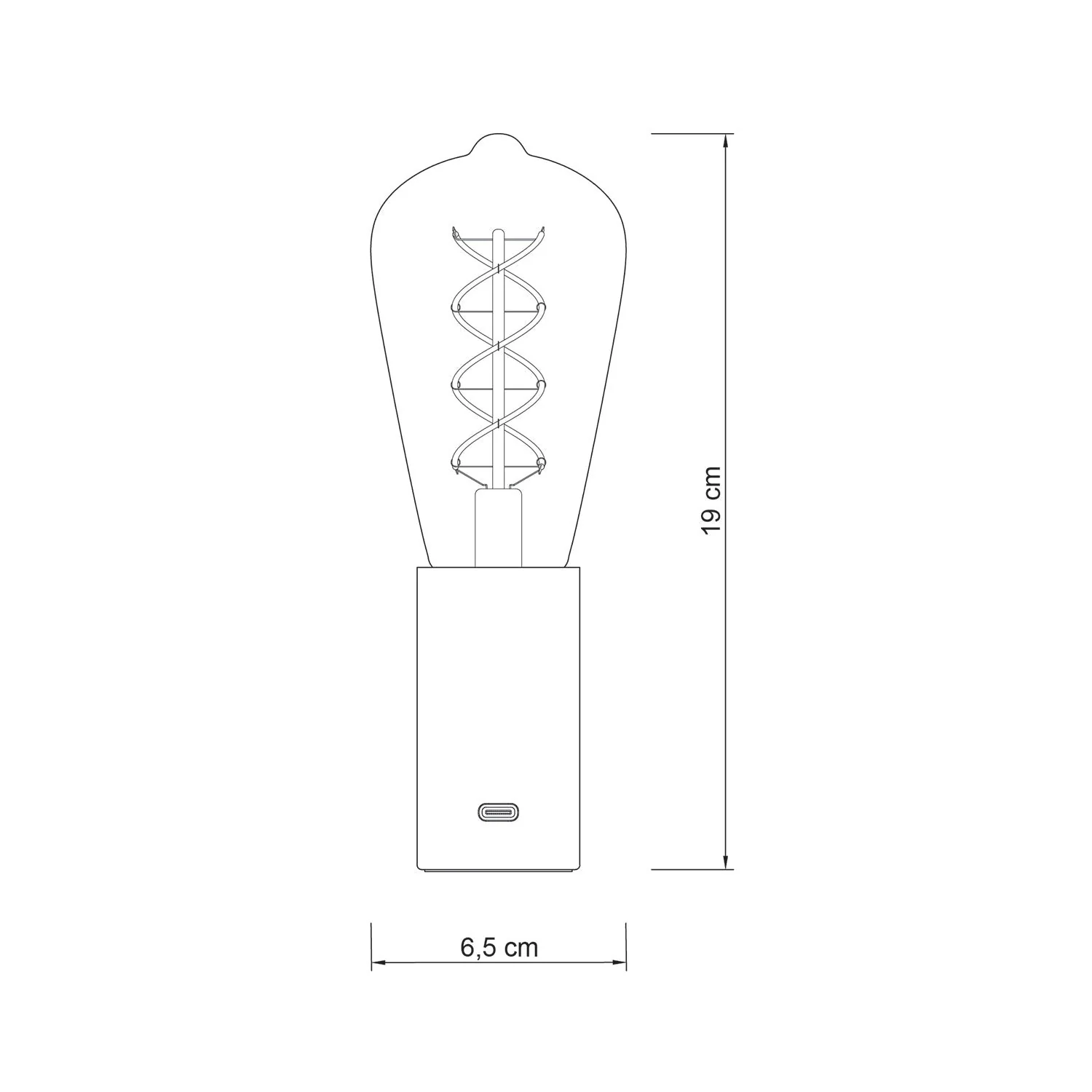 SI! Tragbare Lampe 5V mit ST64-Leuchtmittel – Satiniertes Kupfer - Image 7