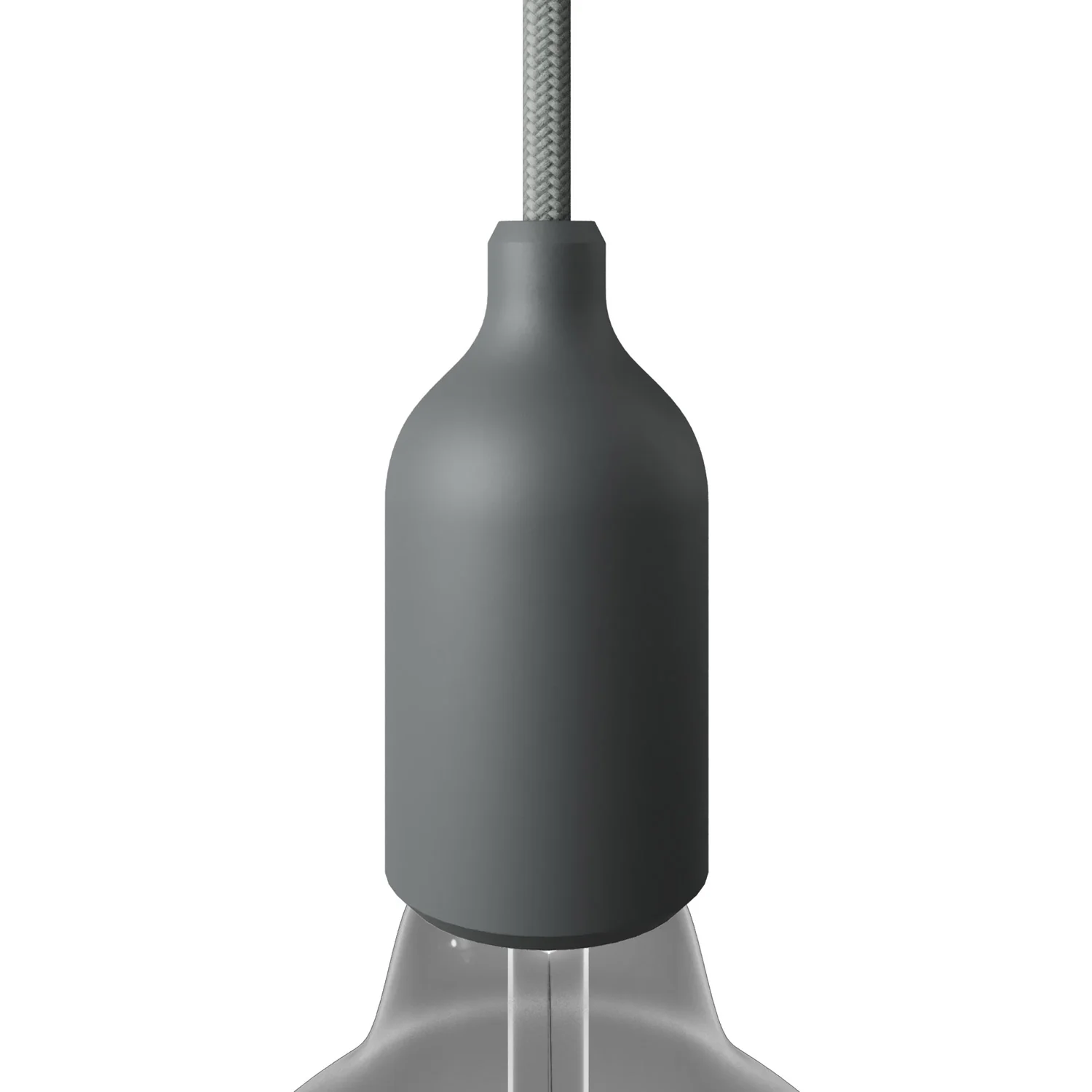 Silikon E26 Fassungskit mit versteckter Klemmschelle – Grau