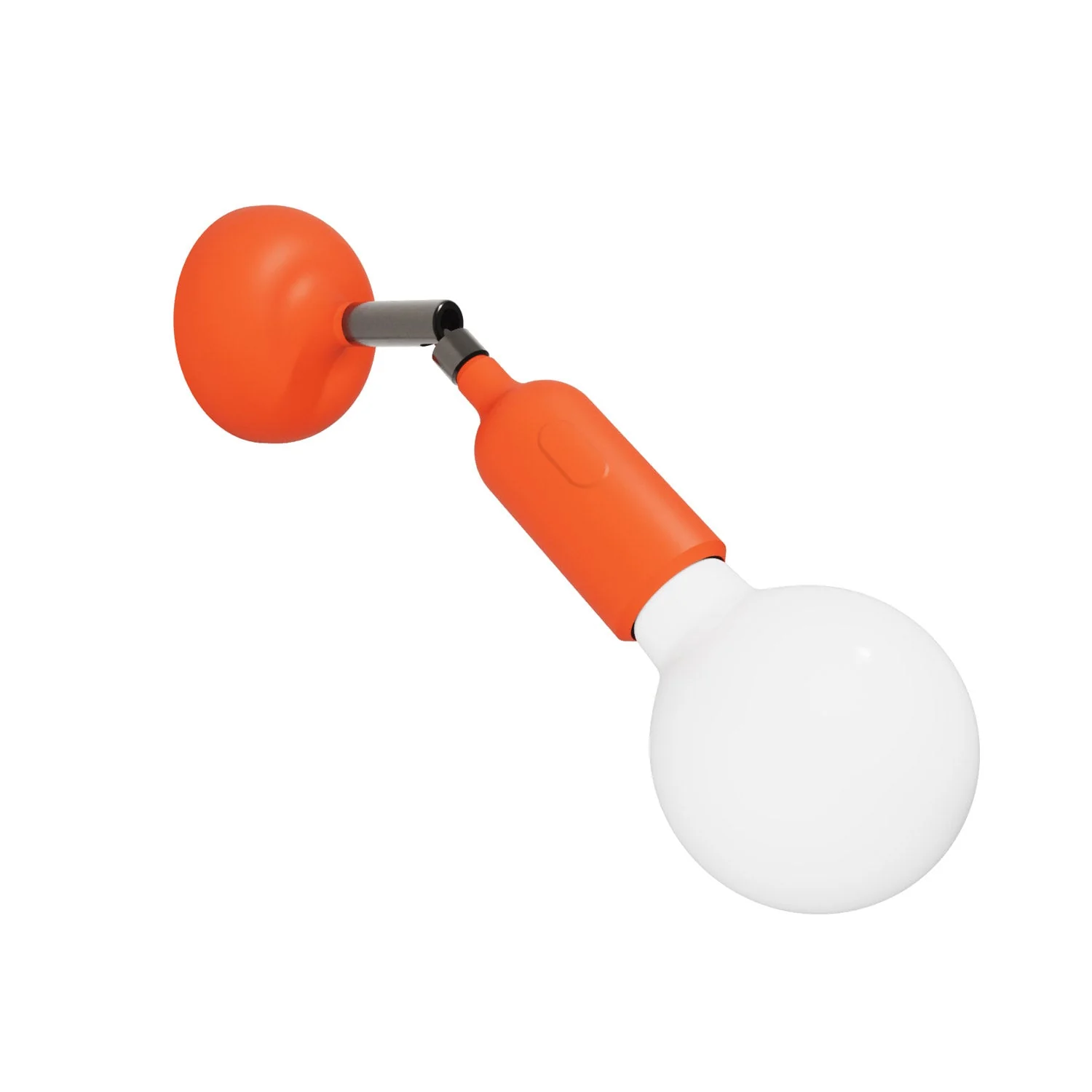 Fermaluce Lampe aus Silikon mit Gelenk und integriertem Schalter - Orange