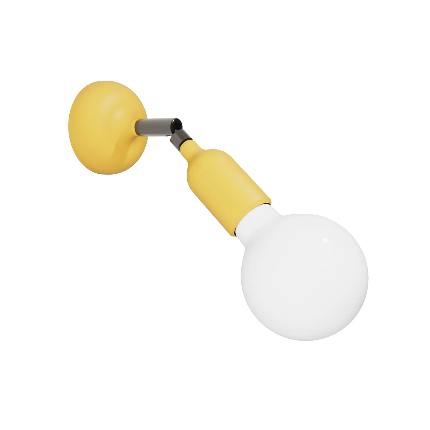 Fermaluce Lampe aus Silikon mit Gelenk – Gelb