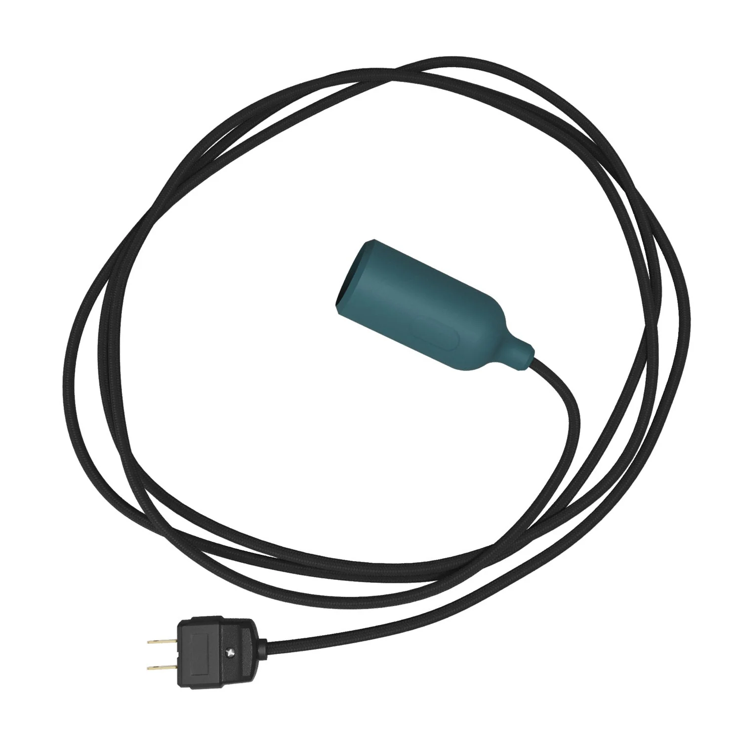 Snake – Silikonlampe mit Schalter und Stecker Petrol