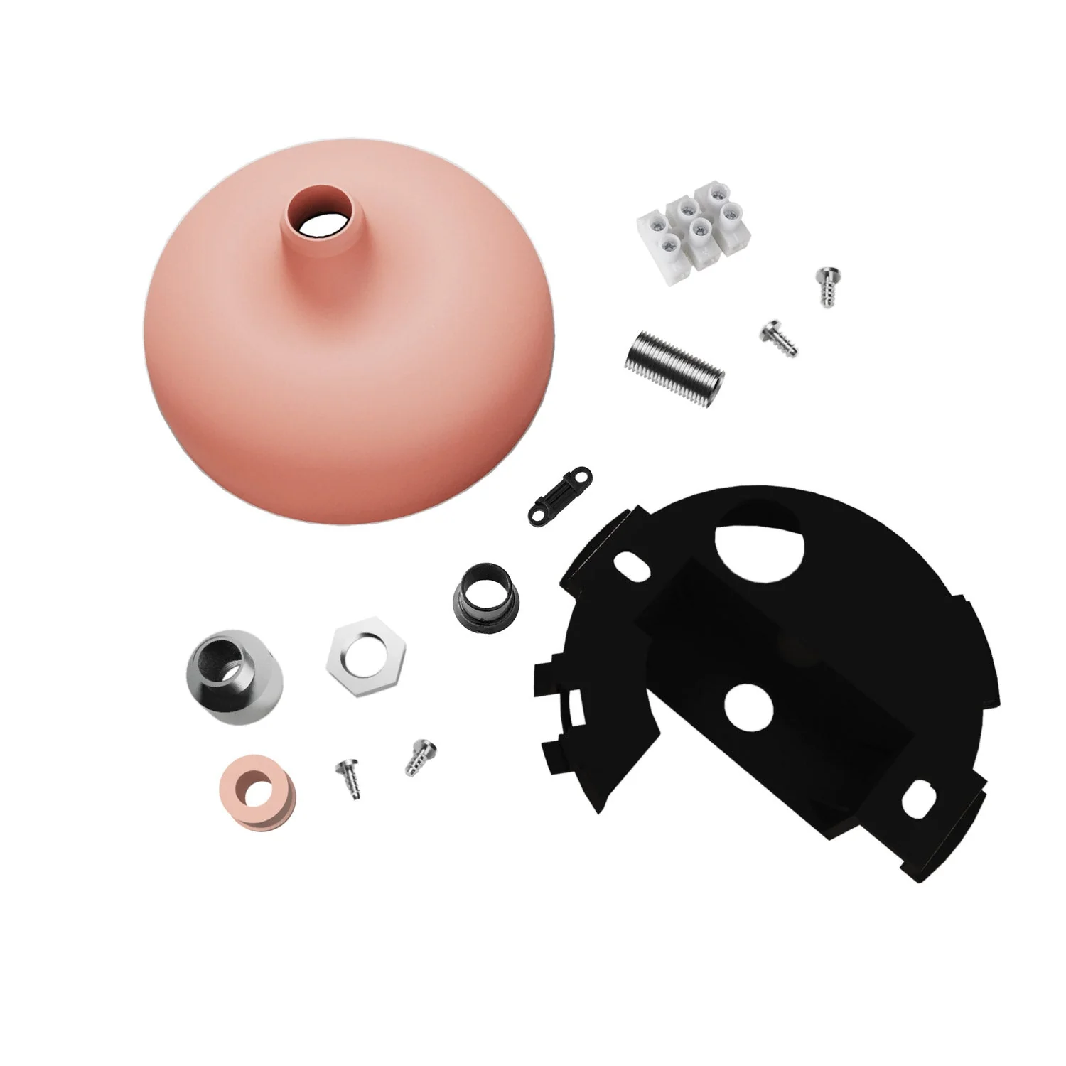 Silikon-Baldachin-Kit mit zentraler Öffnung und Vorrüstung für seitliches Loch – Lachsfarben - Image 2