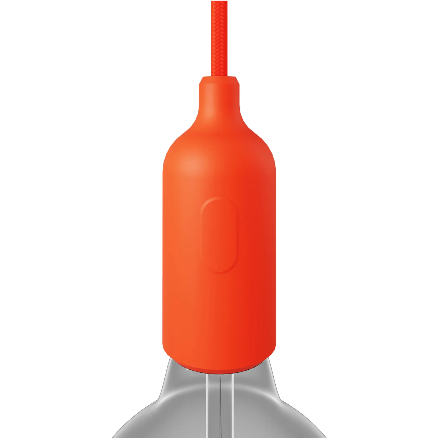 E26 Silikon-Fassungsset mit Schalter und verdeckten Kabelklemmen – Orange
