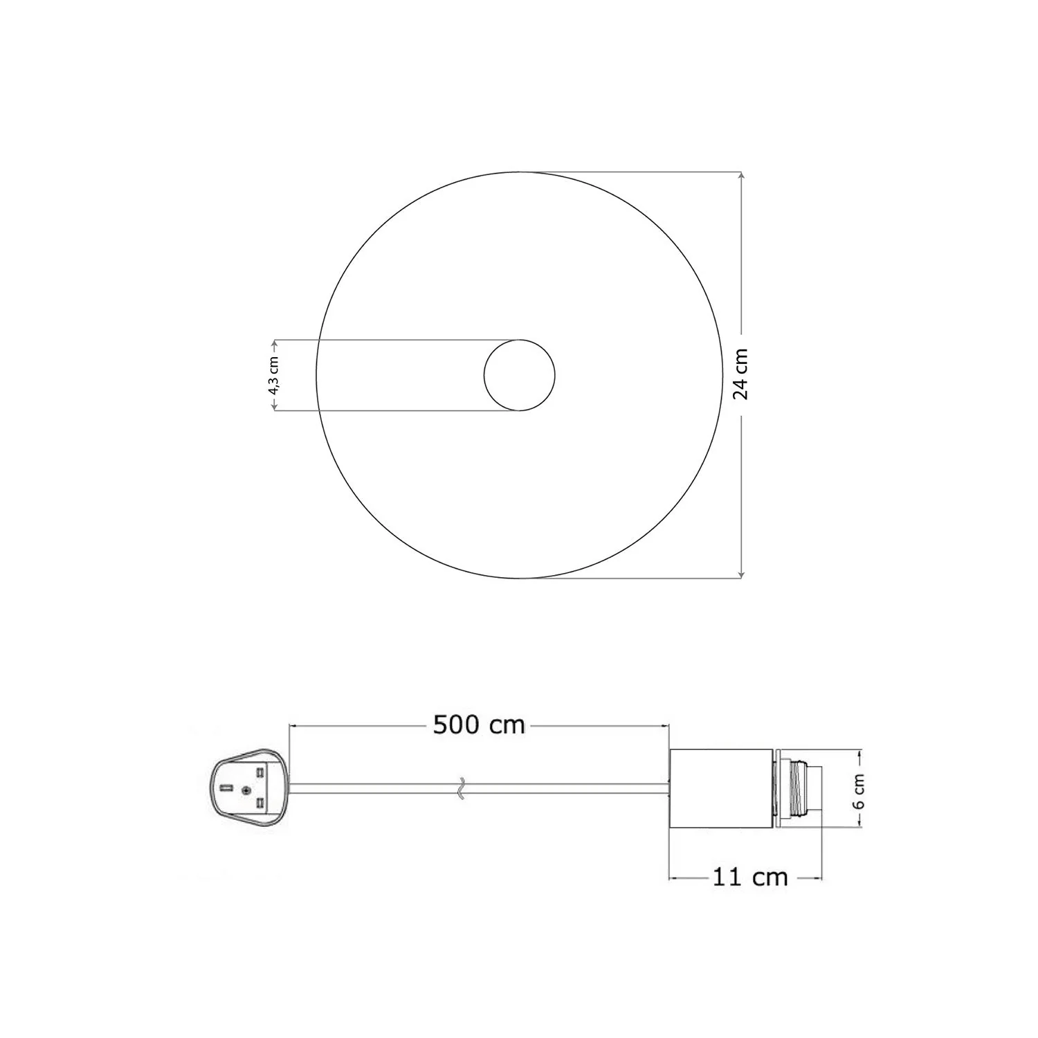 Snake Eiva mit mini Piatto Ellepì 'Maioliche' Blau Lampenschirm, tragbare IP65-Außenleuchte mit UK-Stecker - Image 5