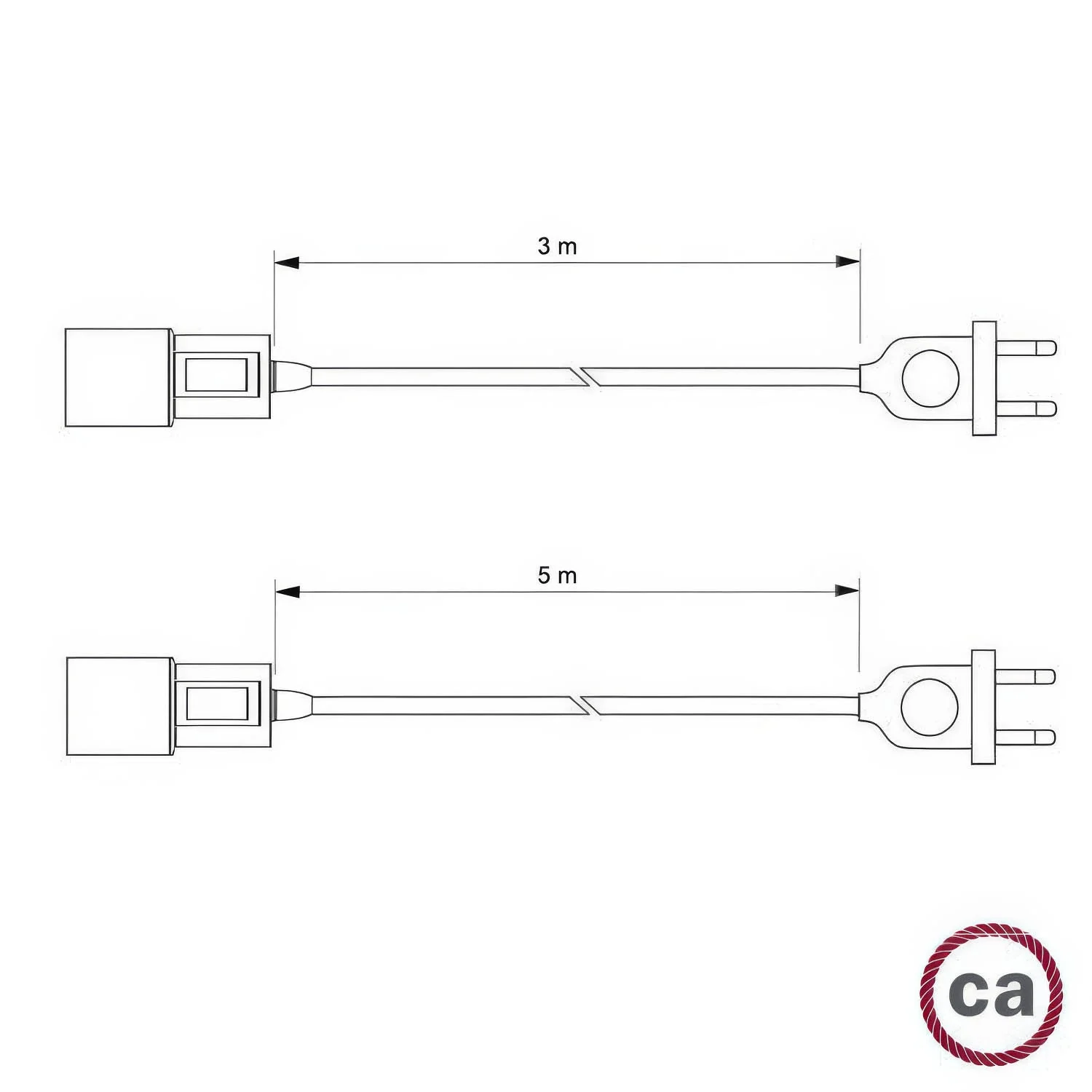 Snake für Lampenschirm – Plug-in-Lampe mit farbigem Stoffkabel RC23 - Image 3