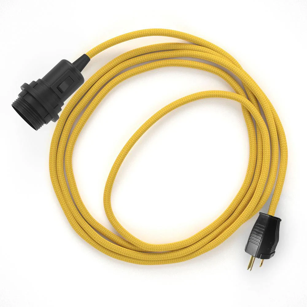 Snake für Lampenschirm – Plug-in-Lampe mit farbigem Stoffkabel – RM25