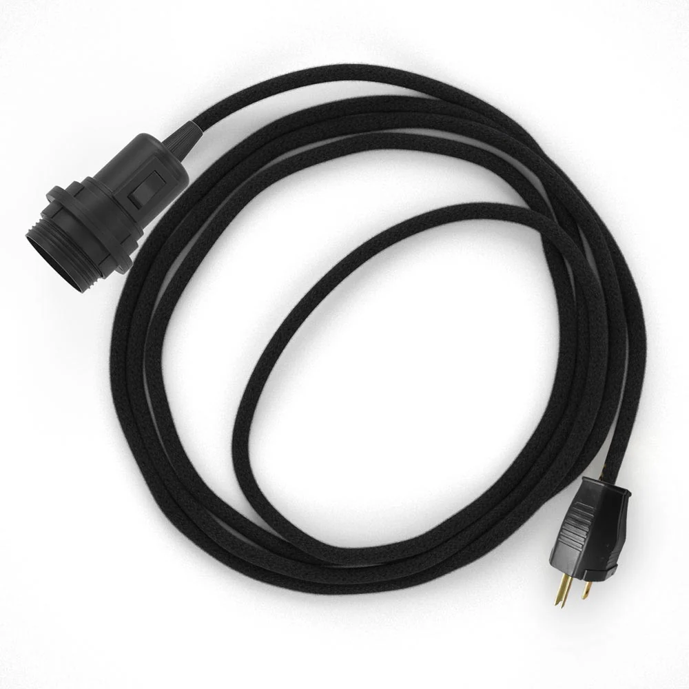 Snake für Lampenschirm – Plug-in-Leuchte mit farbigem Stoffkabel – RC04