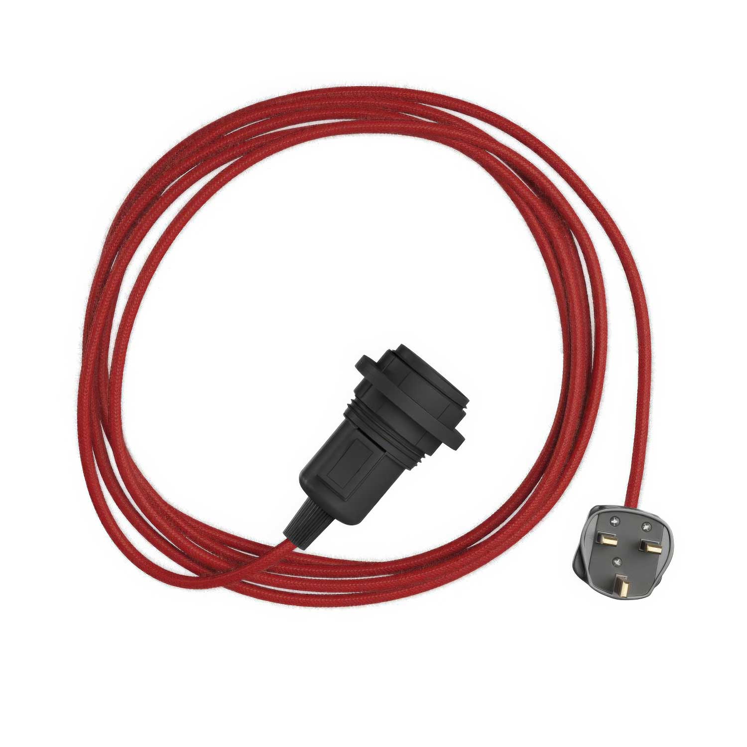 Snake für Lampenschirm – Plug-in-Lampe mit farbigem Stoffkabel RC35 und UK-Stecker