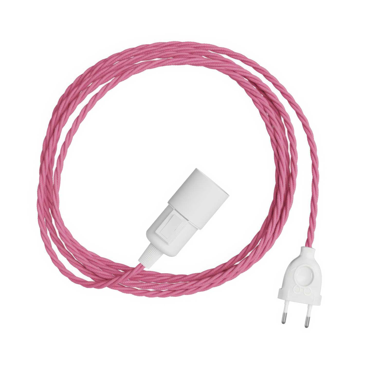 Snake Twisted – Plug-in-Lampe mit geflochtenem Textilkabel TM08