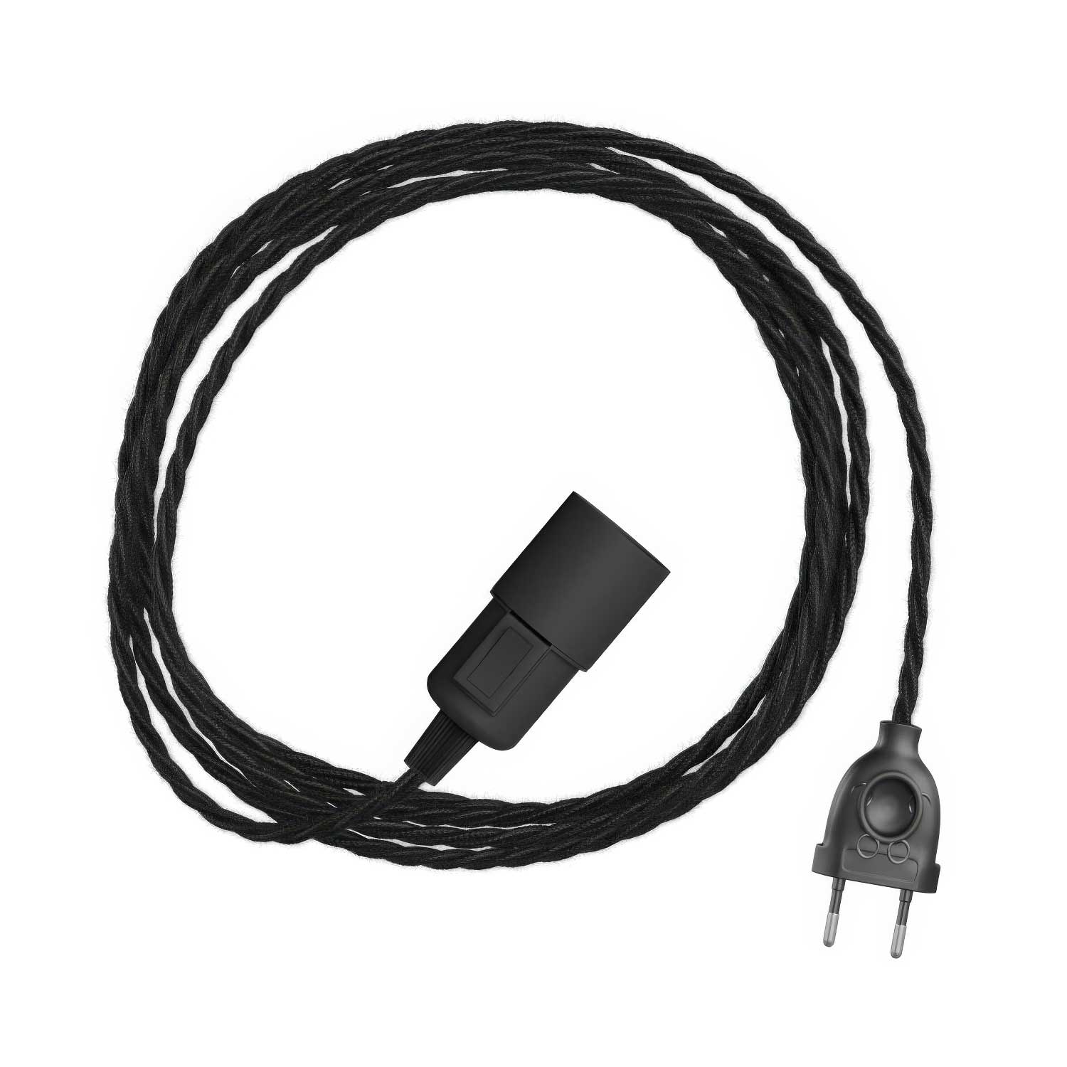 Snake Twisted – Plug-in-Lampe mit geflochtenem Textilkabel TC04