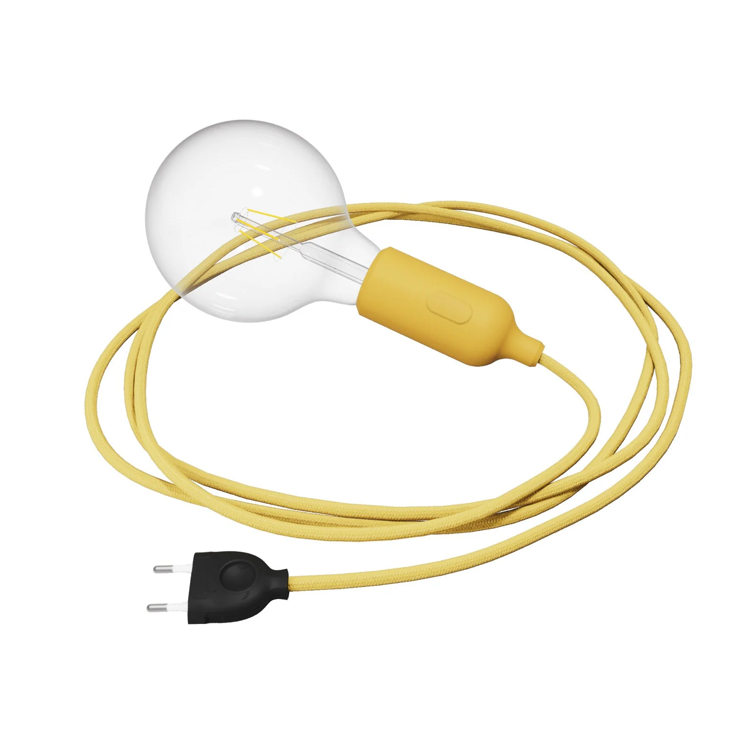 Snake Silikonlampe mit Schalter und Stecker – Gelb