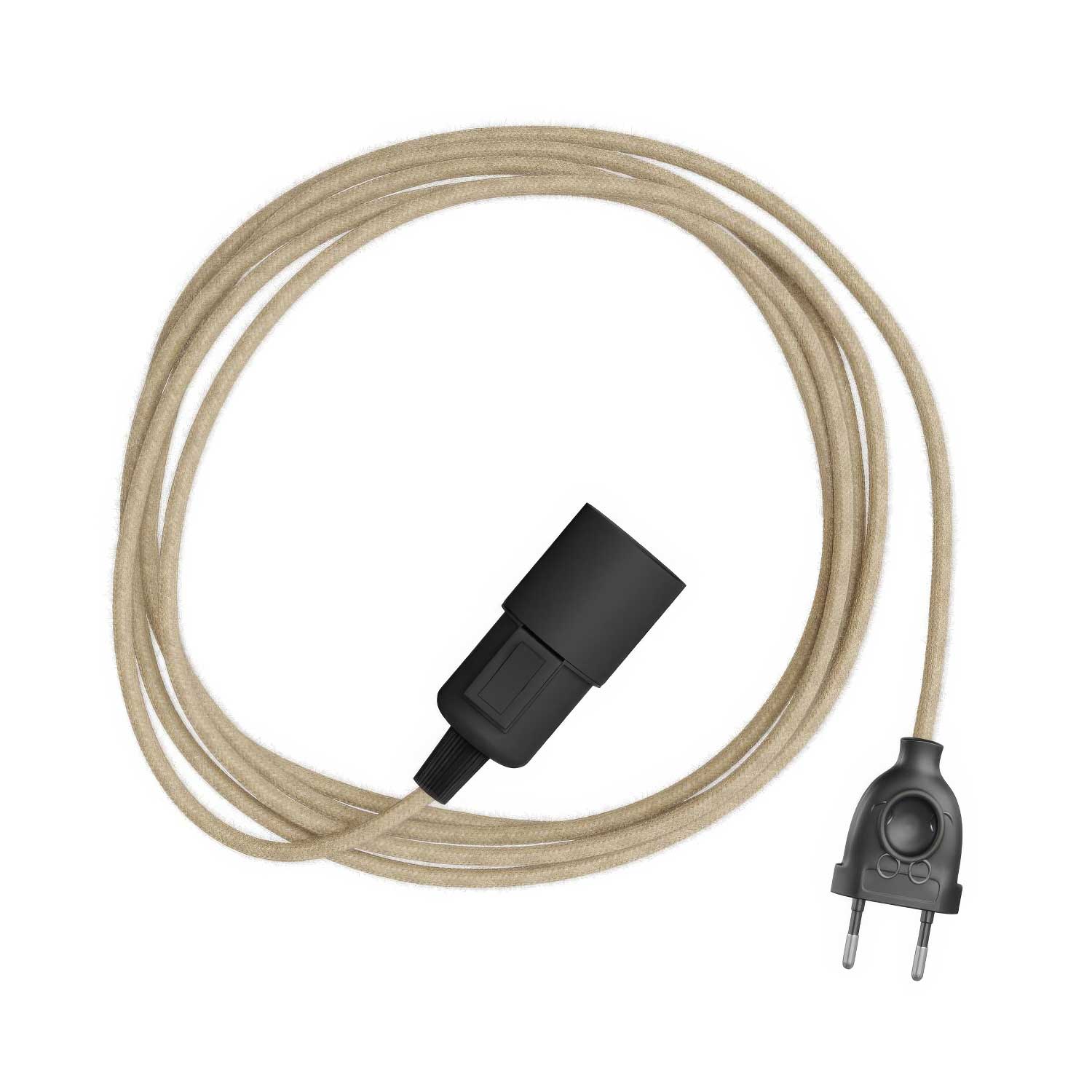 Snake – Plug-in-Lampe mit farbigem Textilkabel RN06