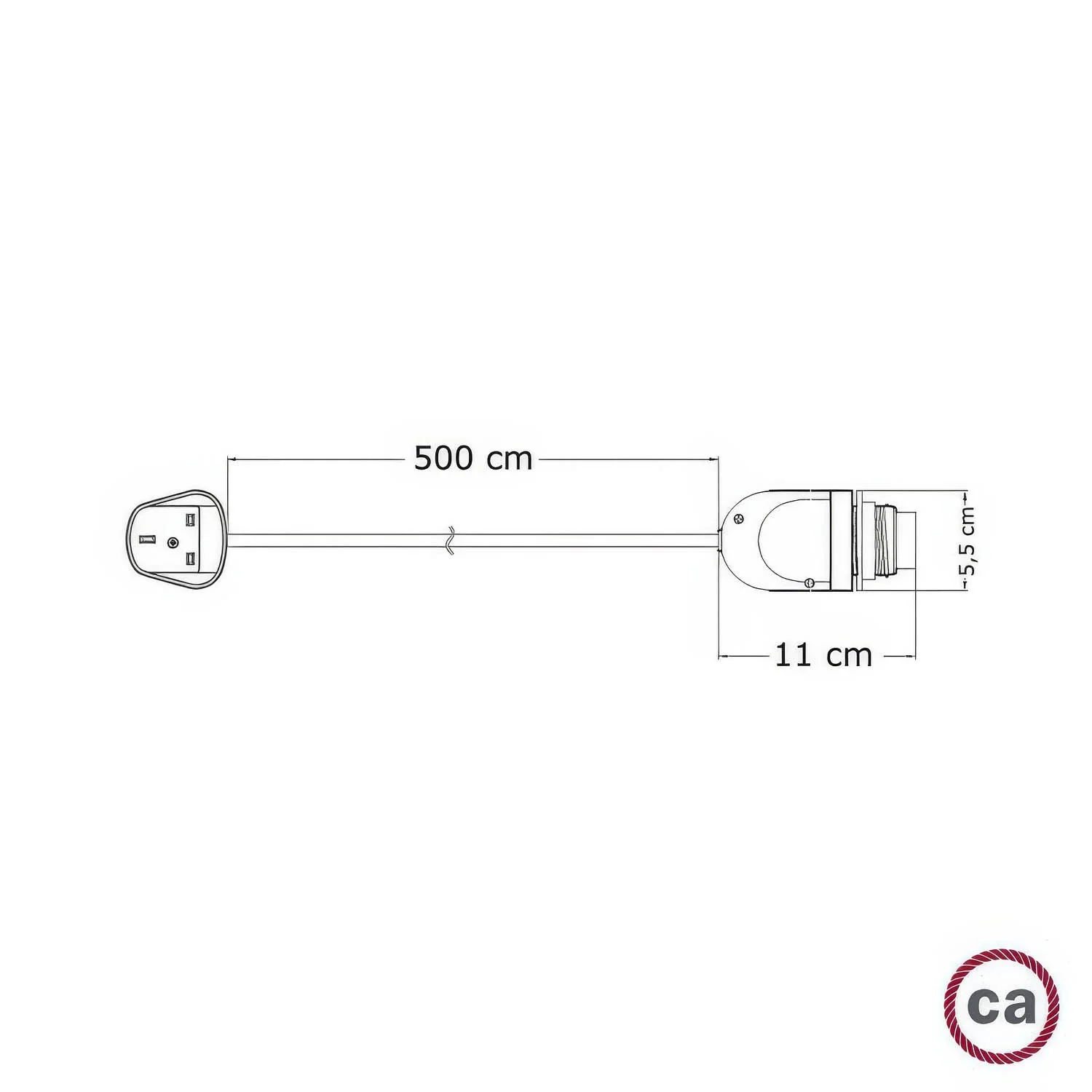Snake Modulair, tragbare Außenleuchte, 5 m Textilkabel, IP65-Fassung und UK-Stecker – Schwarz - Image 4