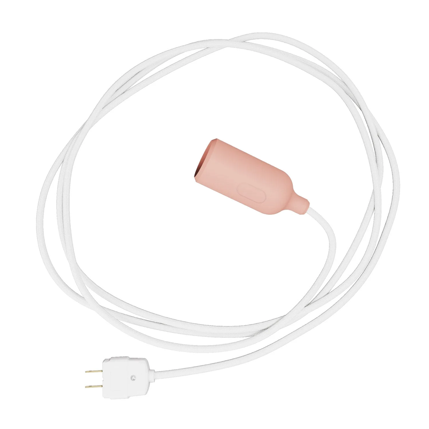 Snake – Silikonlampe mit Schalter und Stecker – Lachs