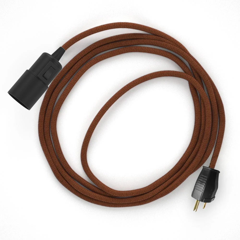 Snake – Steckerleuchte mit farbigem Textilkabel – RC23