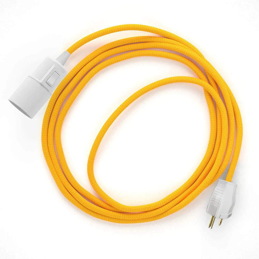 Snake – Plug-in-Lampe mit farbigem Textilkabel – RM10