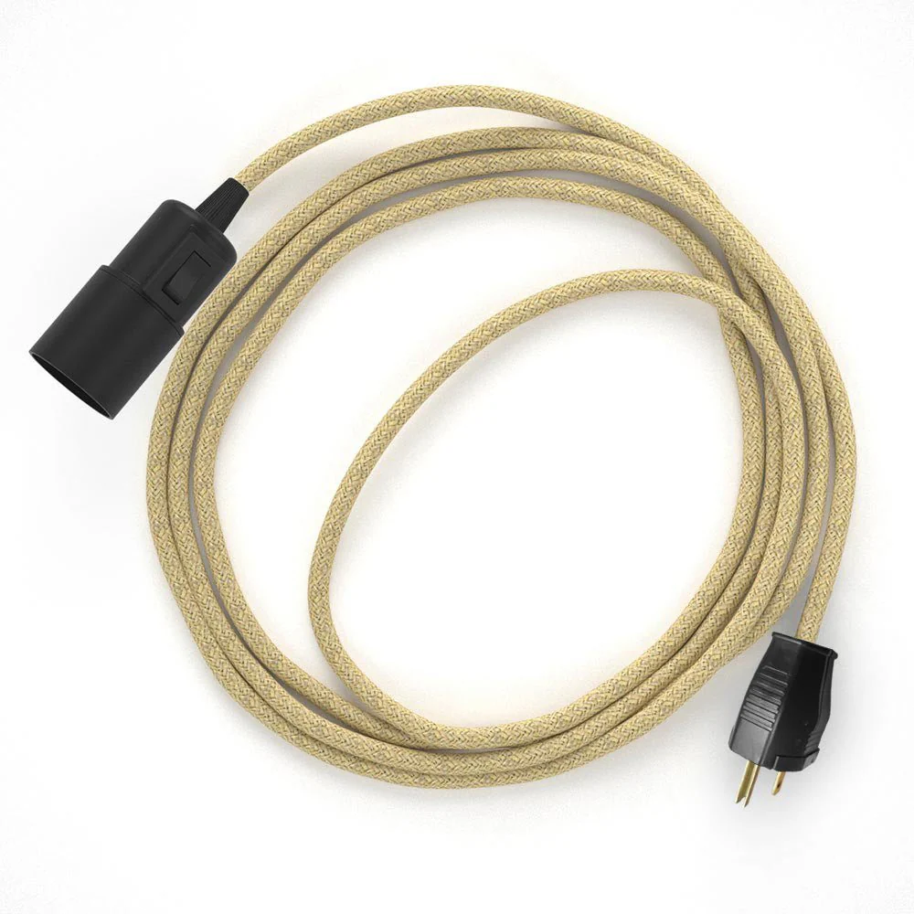 Snake – Steckerleuchte mit farbigem Textilkabel – RN06