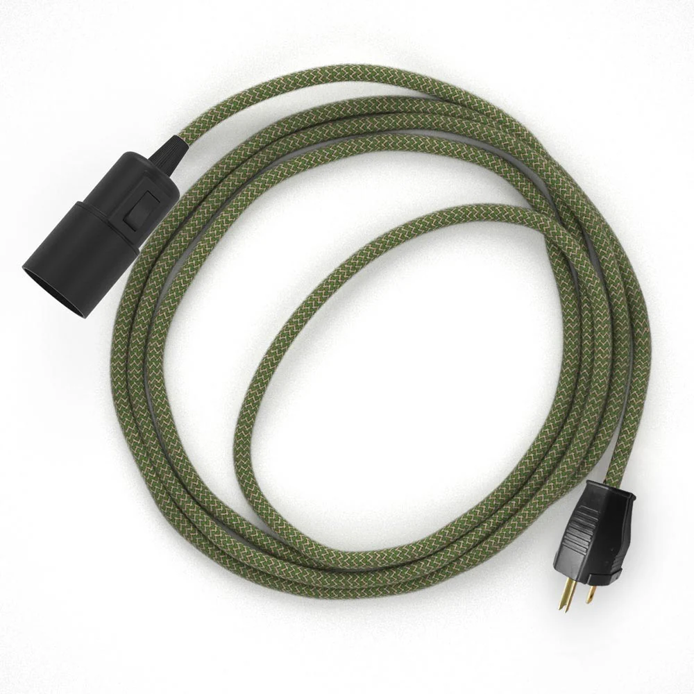 Snake – Plug-in-Lampe mit Zig-Zag Stoffkabel – RD72