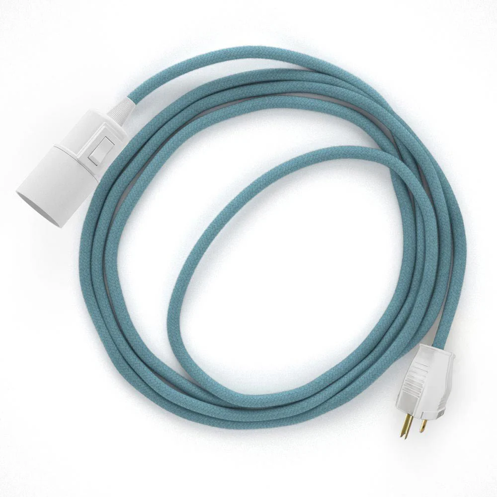 Snake – Plug-in-Lampe mit farbigem Stoffkabel – RC53