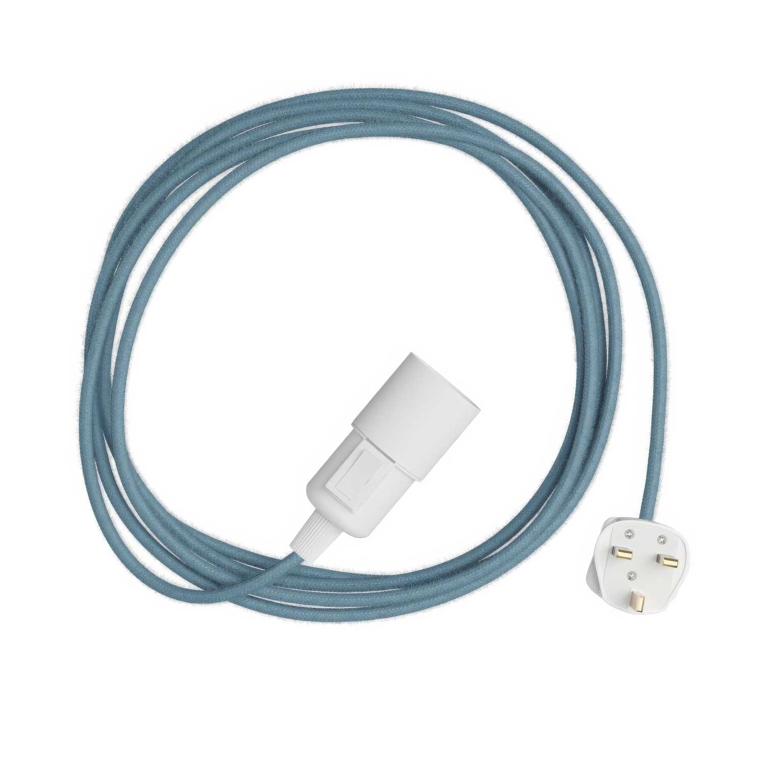 Schlangen – Plug-in-Lampe mit buntem Stoffkabel RC53 und UK-Stecker
