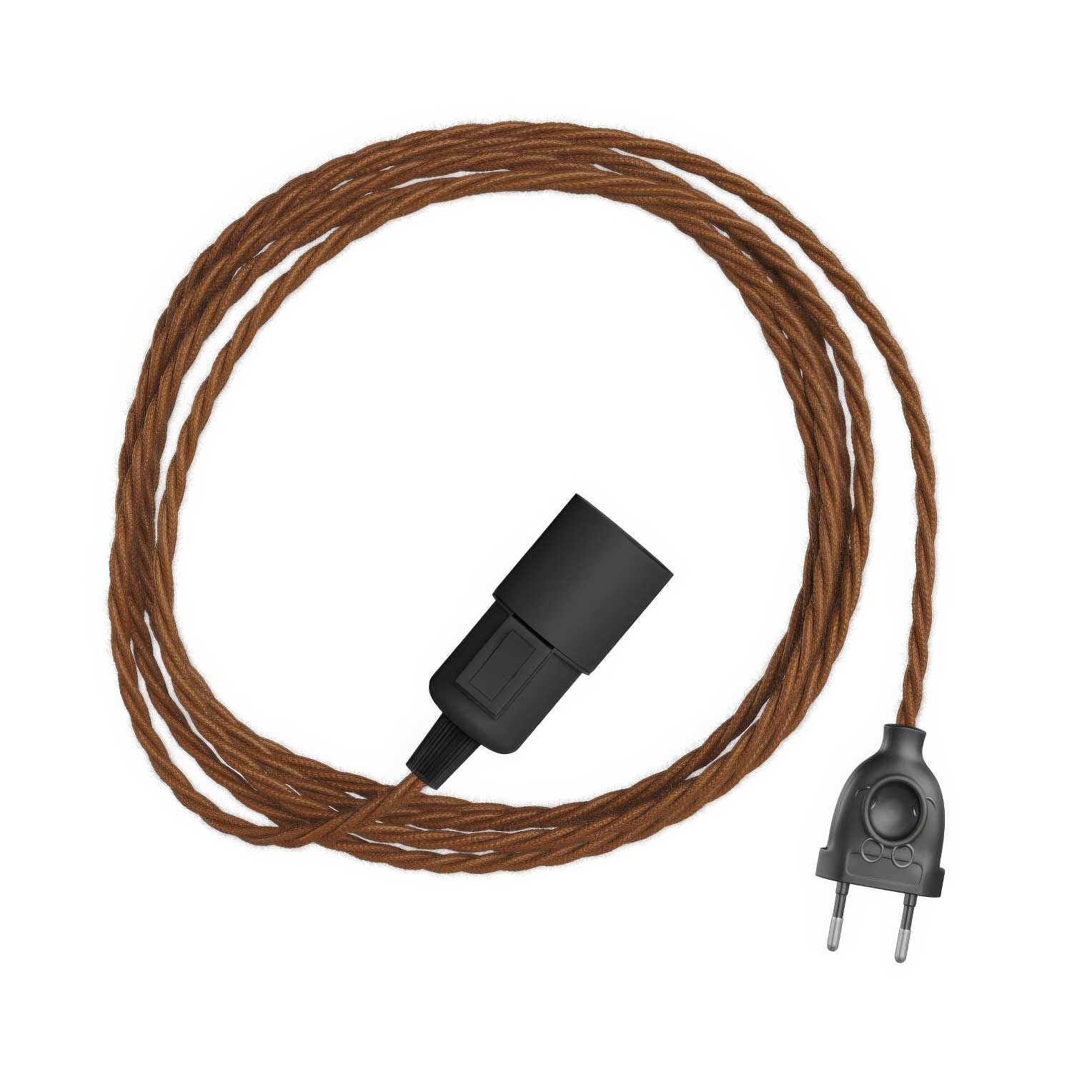 Snake Twisted – Plug-in-Lampe mit gedrehtem Textilkabel TC23