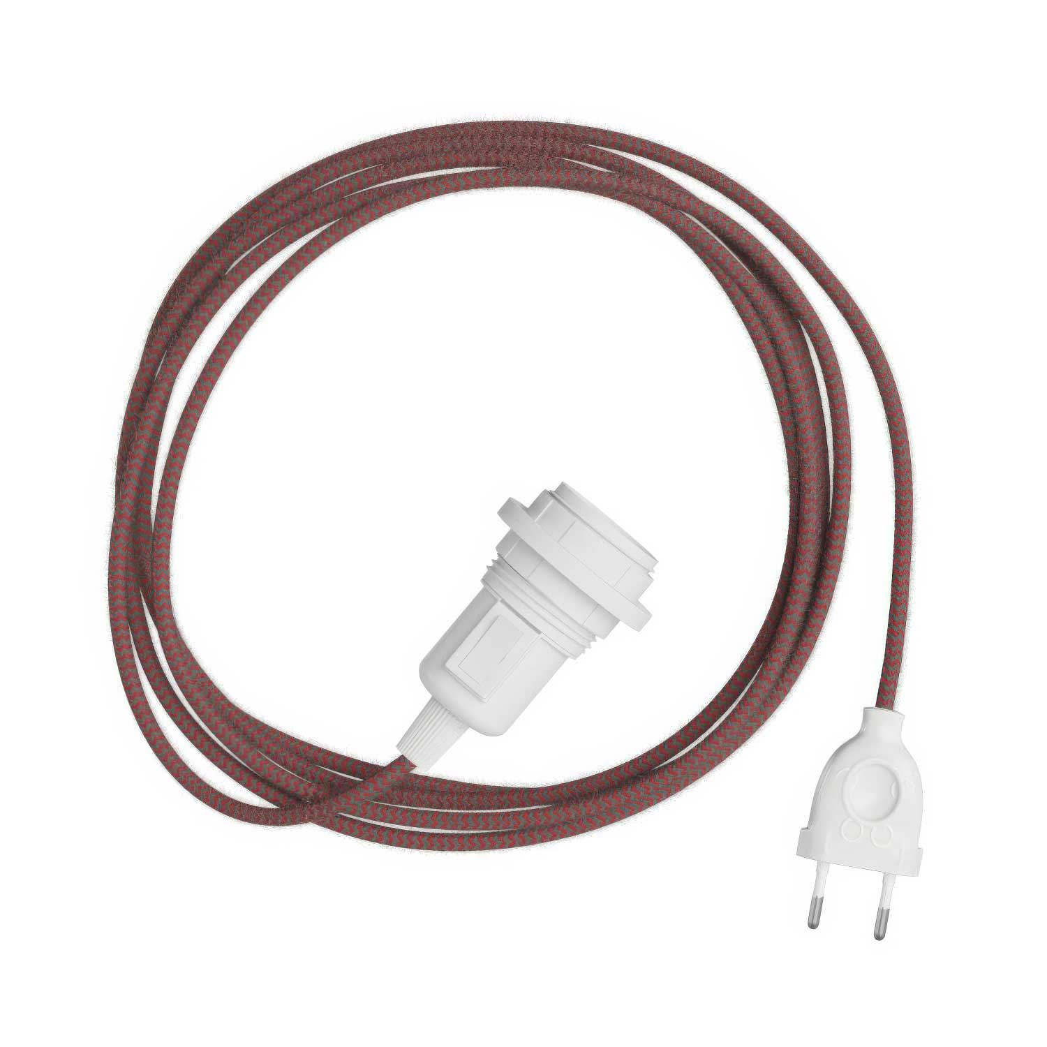Snake Zig-Zag für Lampenschirm – Plug-in-Lampe mit Stoffkabel im Zig-Zag-Effekt RZ28