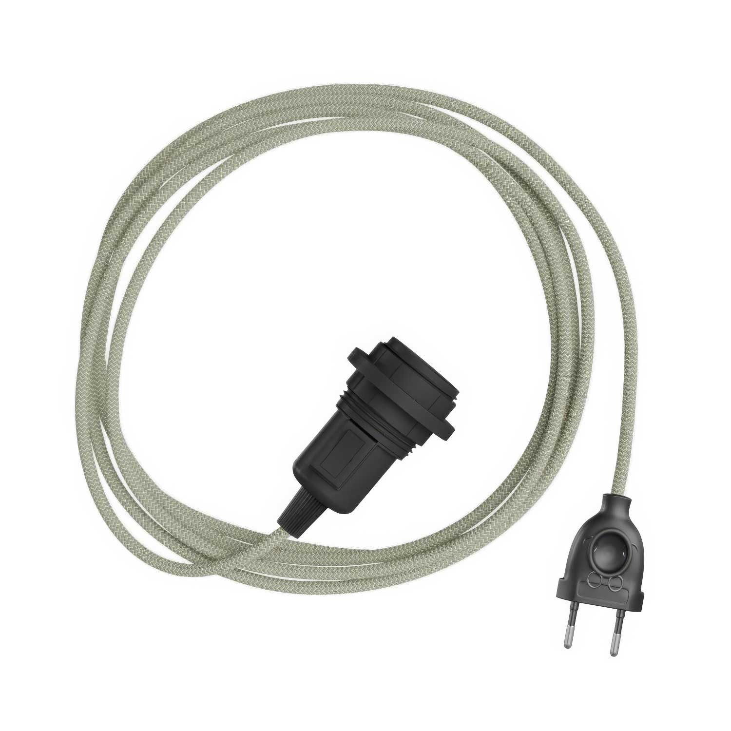 Snake Zig-Zag für Lampenschirm – Plug-in-Lampe mit Zickzack-Stoffkabel RD72