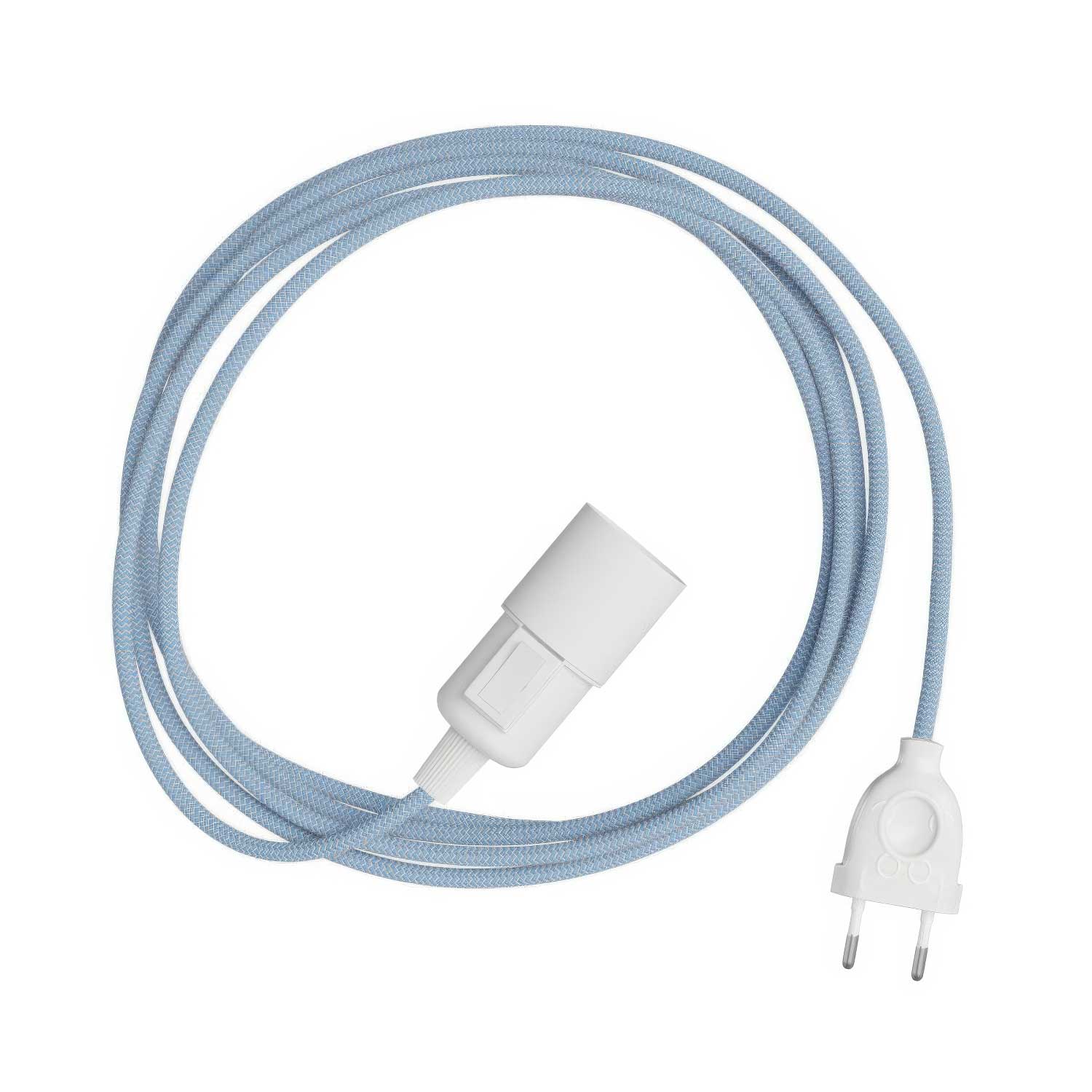 Snake Zig-Zag – Plug-in-Lampe mit Zig-Zag-Effekt-Stoffkabel RD75