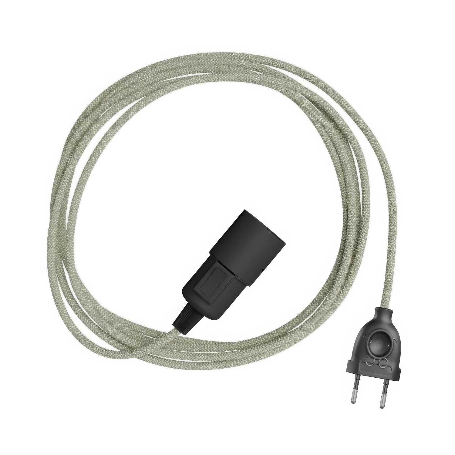 Snake Zig-Zag – Plug-in-Lampe mit Textilkabel im Zig-Zag-Effekt RD72