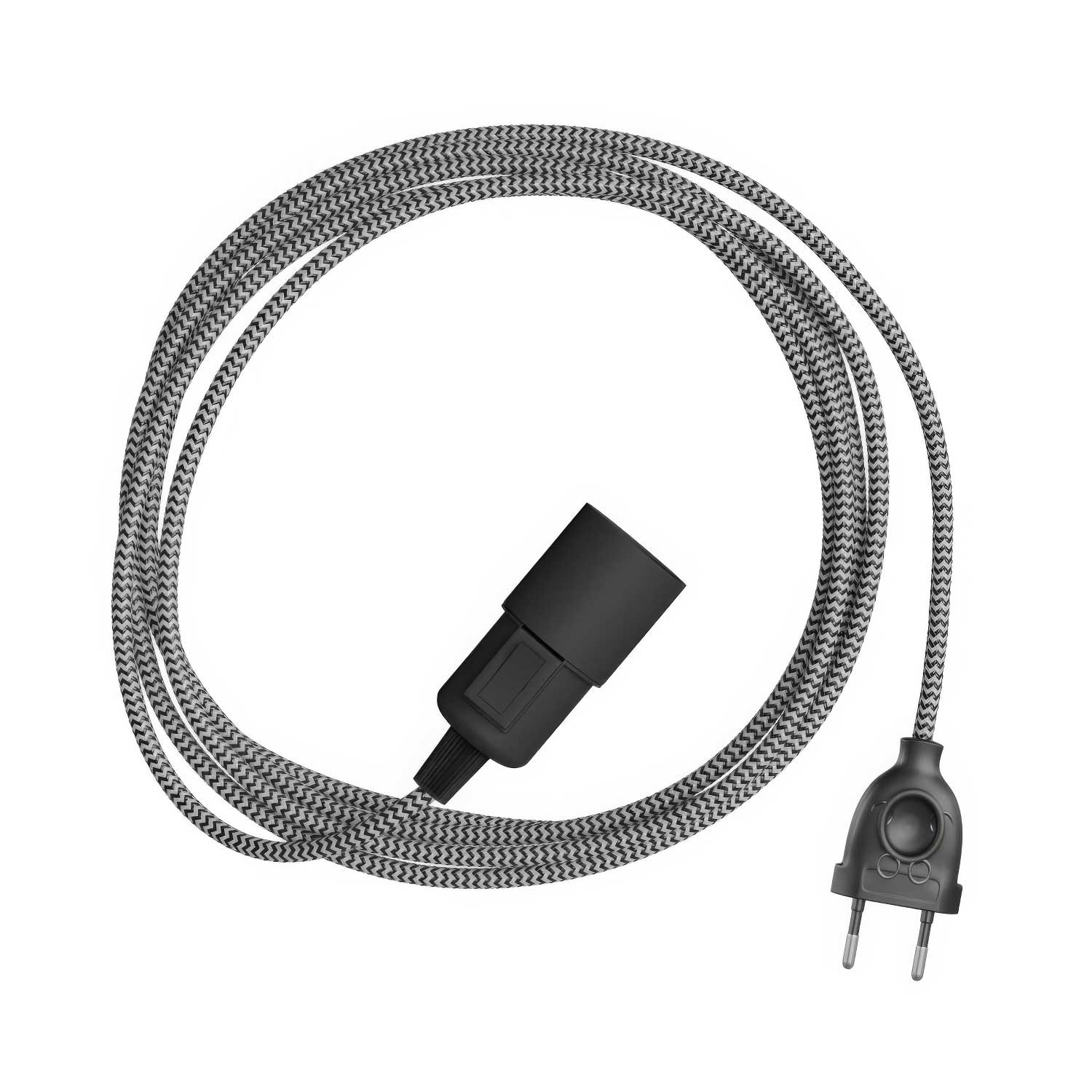 Snake Zig-Zag - Plug-in-Lampe mit Textilkabel im Zig-Zag-Effekt RZ04