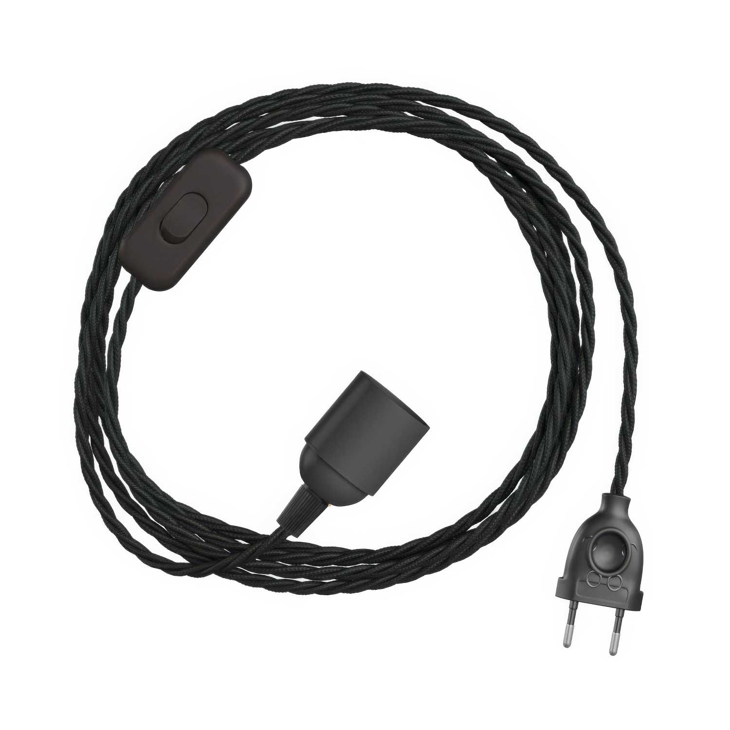 SnakeBis Twisted - Verkabelung mit Lampenfassung und geflochtenem Stoffkabel TC04