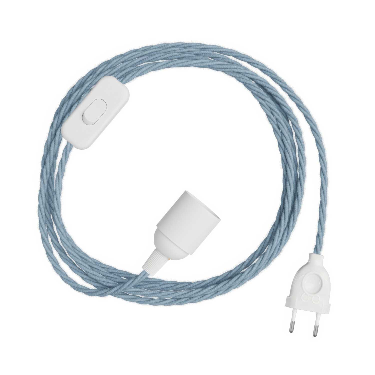 SnakeBis Twisted – Verkabelung mit Lampenfassung und geflochtenem Stoffkabel TC53