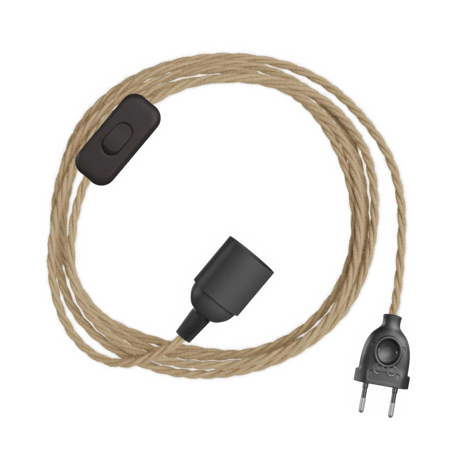 SnakeBis Twisted – Verkabelung mit Fassung und geflochtenem Stoffkabel TN06