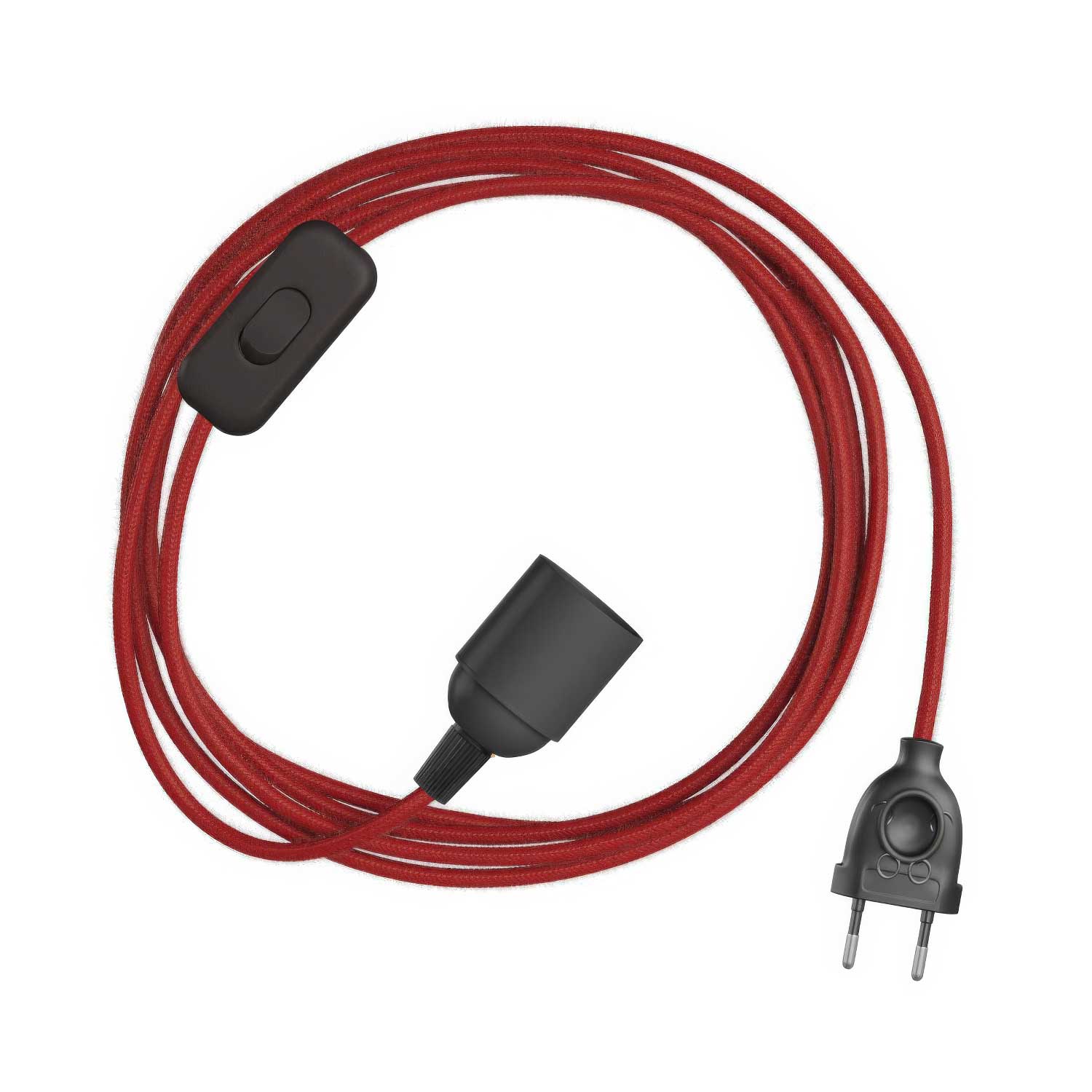 SnakeBis – Verkabelung mit Lampenfassung und Stoffkabel RC35, farbig