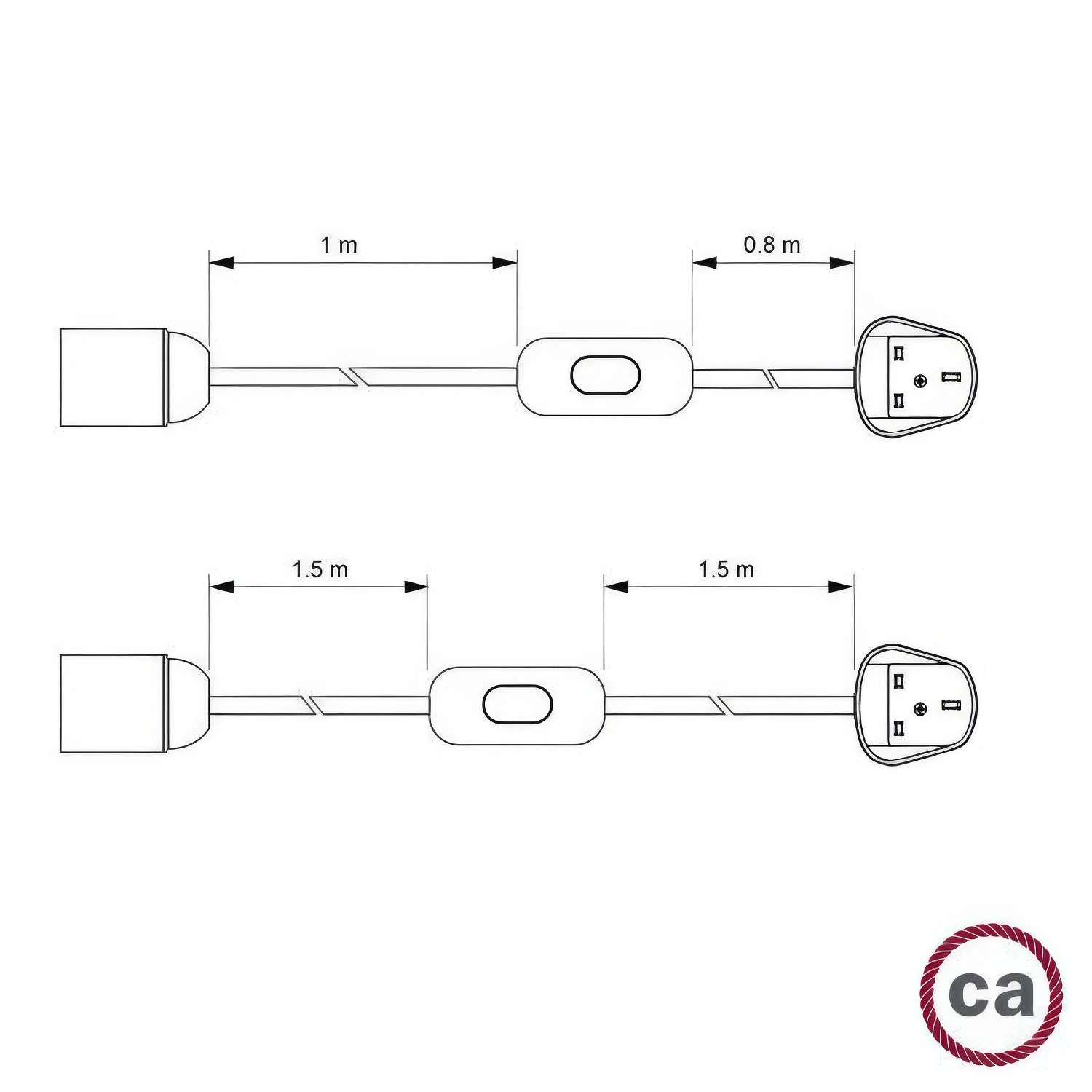 SnakeBis Zig-Zag – Verkabelung mit Lampenfassung, Zig-Zag Stoffkabel RZ24 und UK-Stecker - Image 3