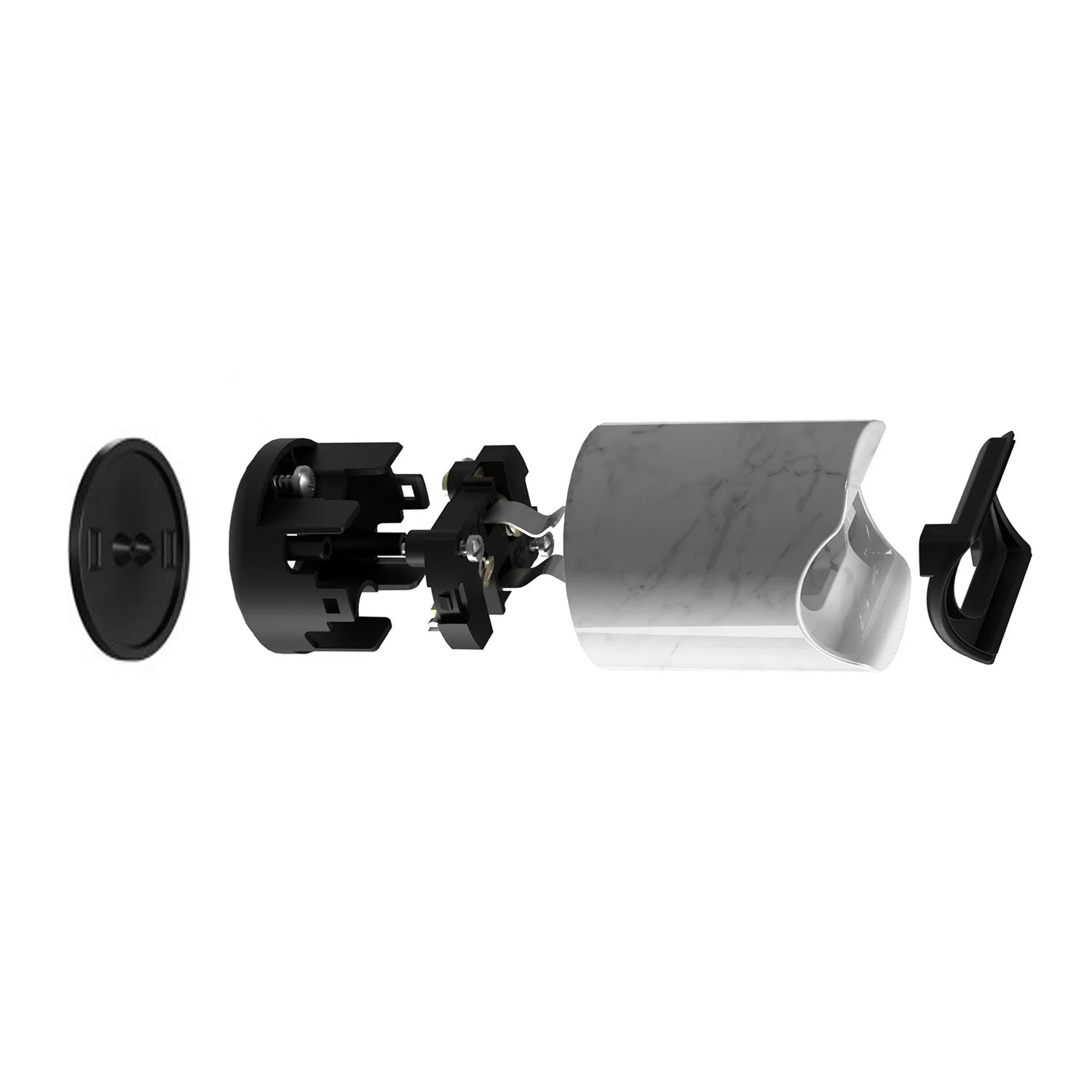 esse14 Wand- oder Deckenfassung mit S14d Sockel – Wasserdicht IP44 – Effekt Weißer Marmor - Image 2