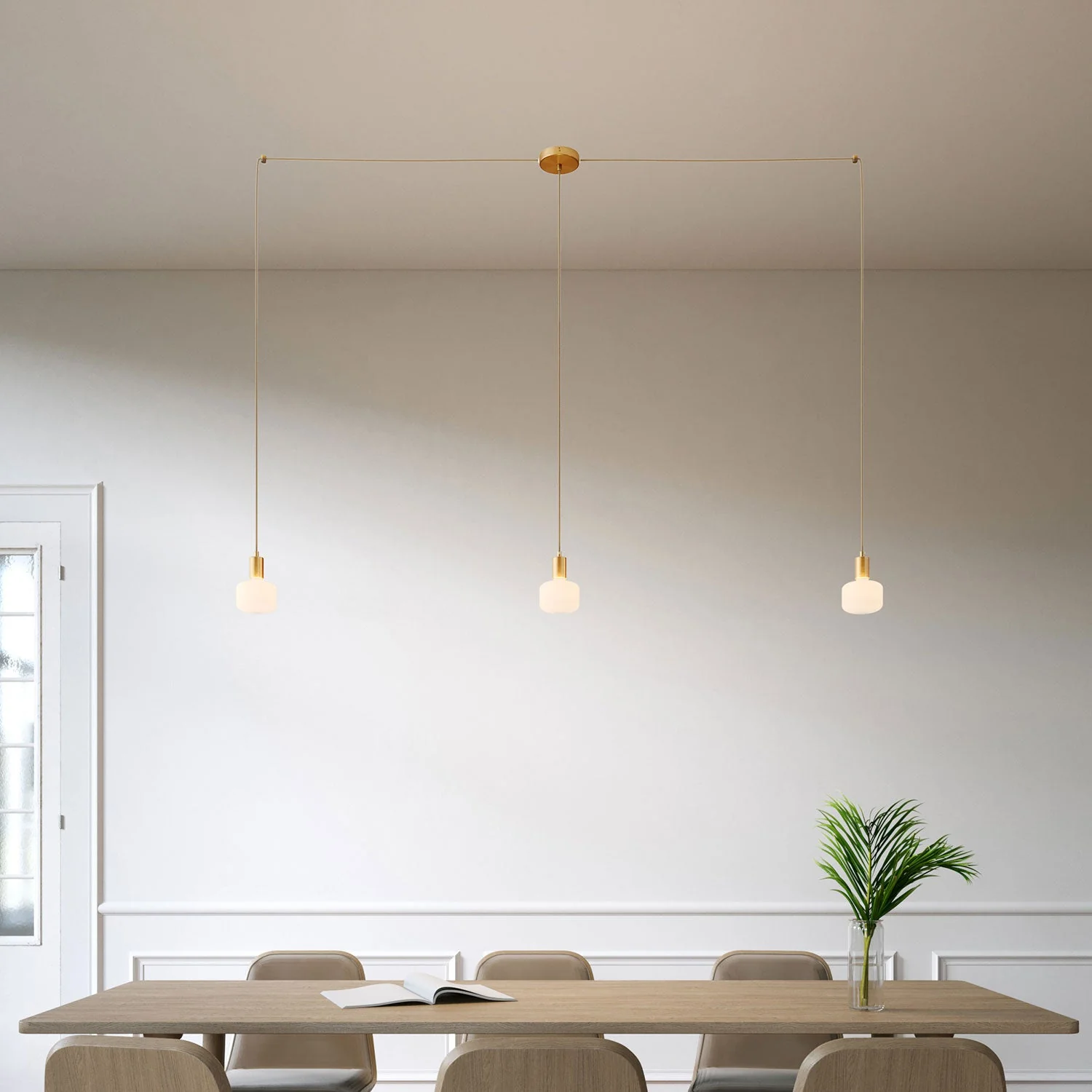 Spider – Mehrfach-Pendelleuchte mit 3 Abhängungen und Metallfinish – Satinbronze - Image 2