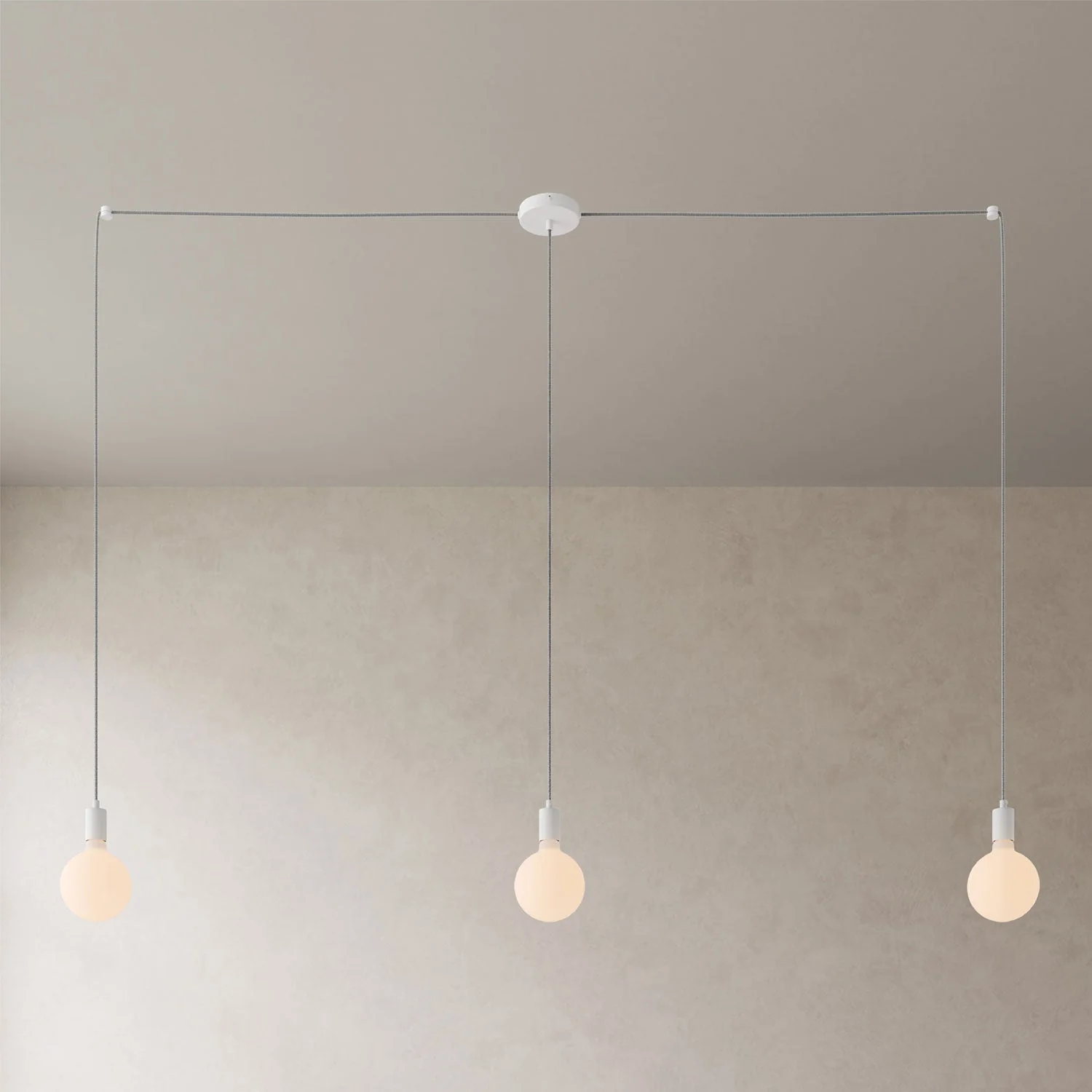 Spider – Mehrfach-Pendelleuchte mit 3 Abhängungen und Metallfinish – Weiß - Image 3