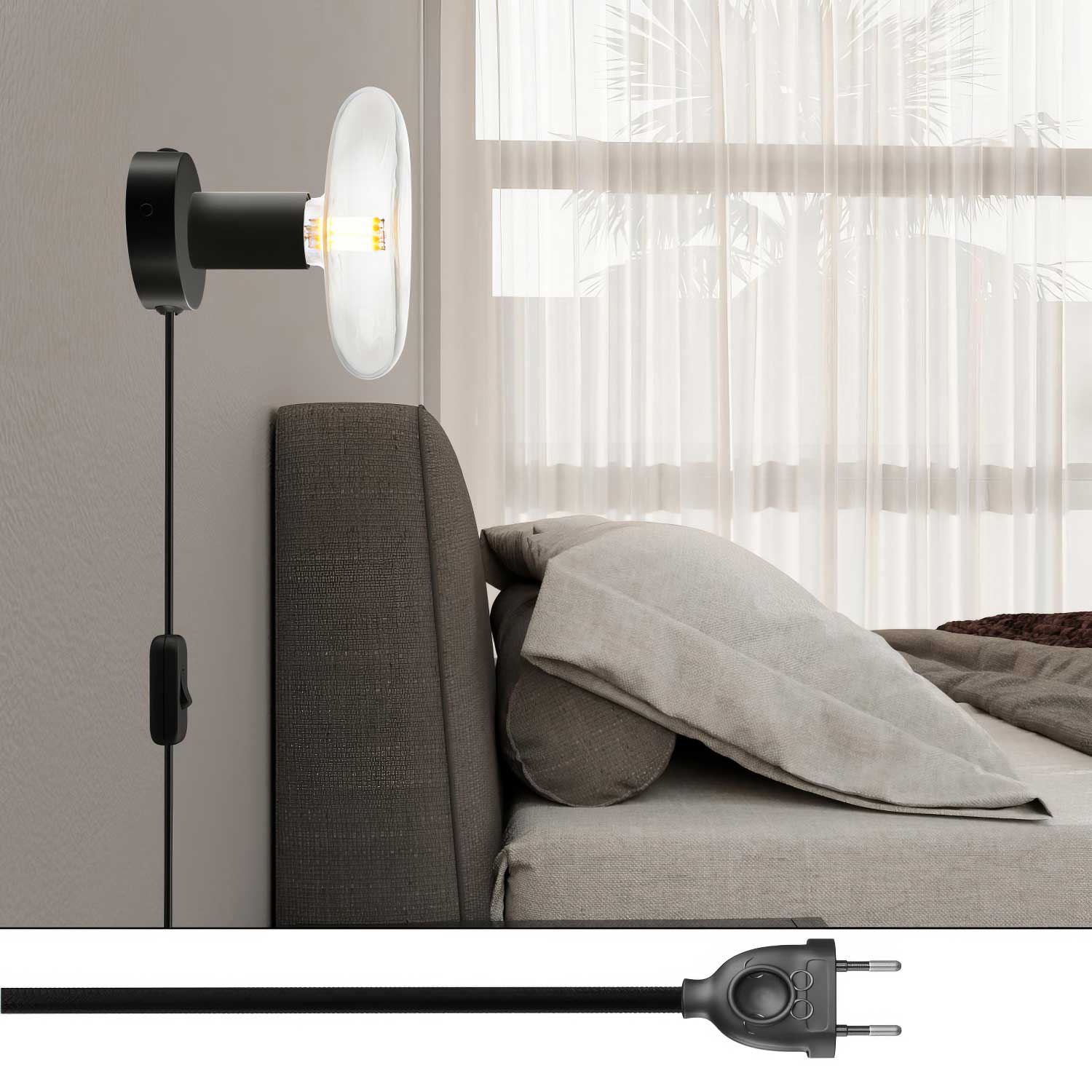 Spostaluce-Lampe aus Metall – Schwarz - Image 2