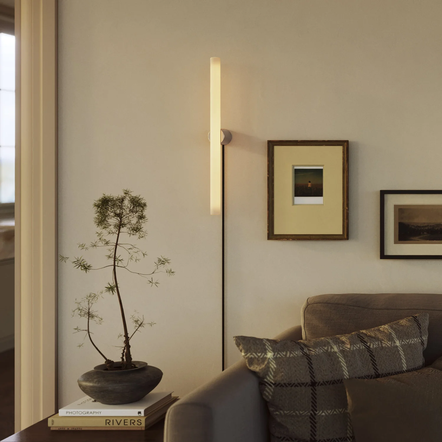 Spostaluce Steckerleuchte mit Metall-Finish und S14d LED-Linearlampe - Gebürstetes Titan - Image 2