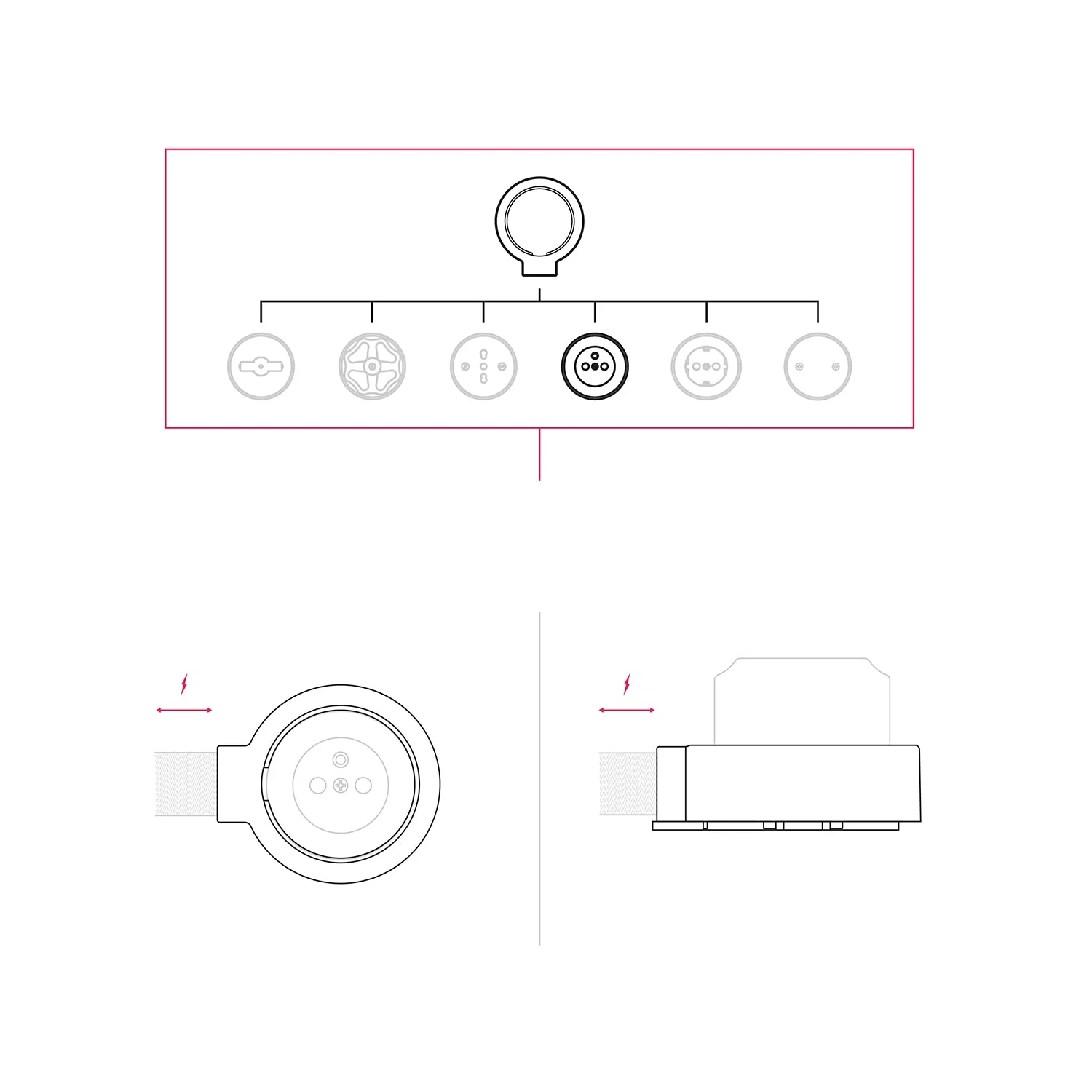 Kit Französische Steckdose und Porzellanunterteil für Creative-Tubes – Weiß - Image 7
