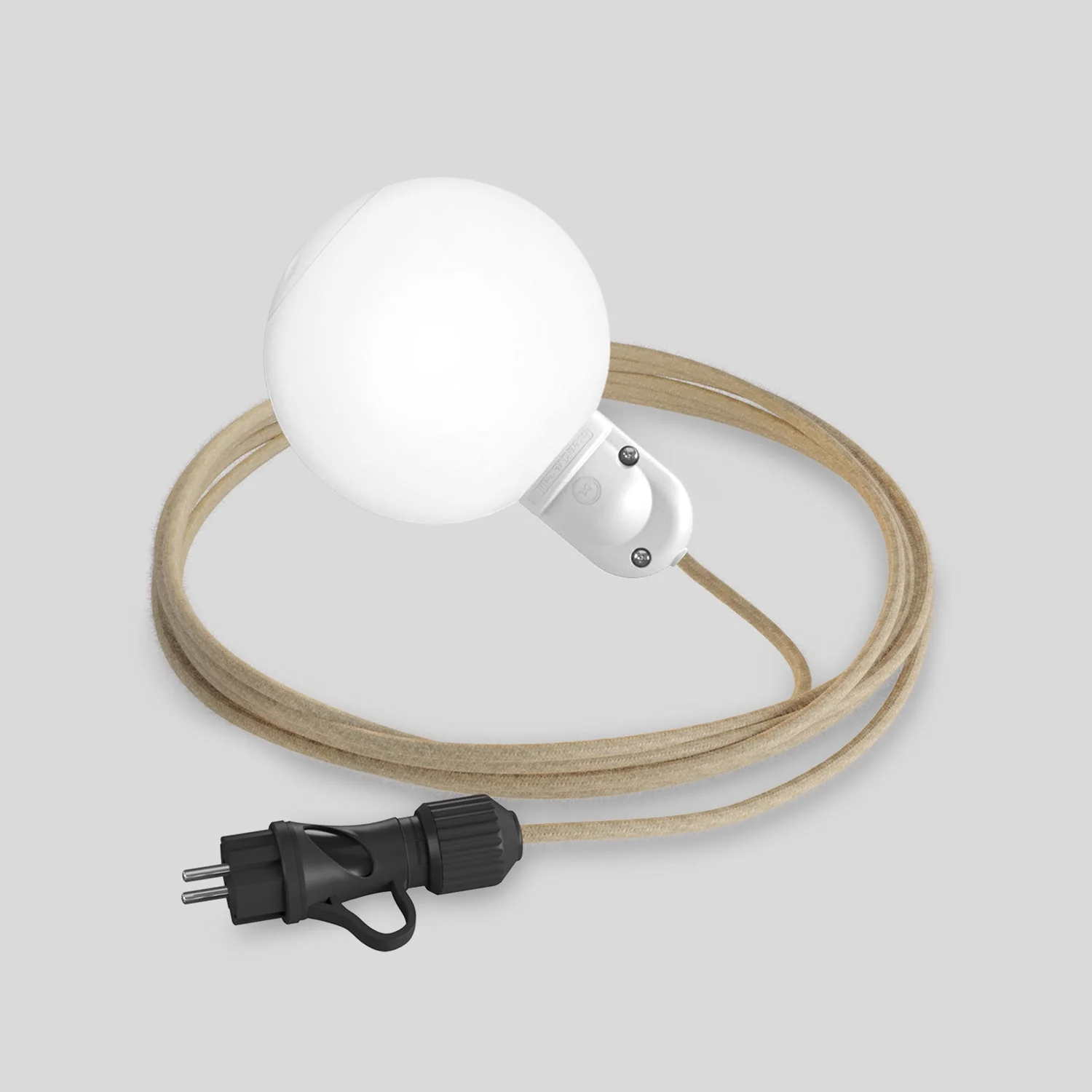 Modulair Outdoor Plug-in-Leuchte IP65 mit unzerbrechlichem Unbreak-a-Ball-Schirm und SN06-Kabel