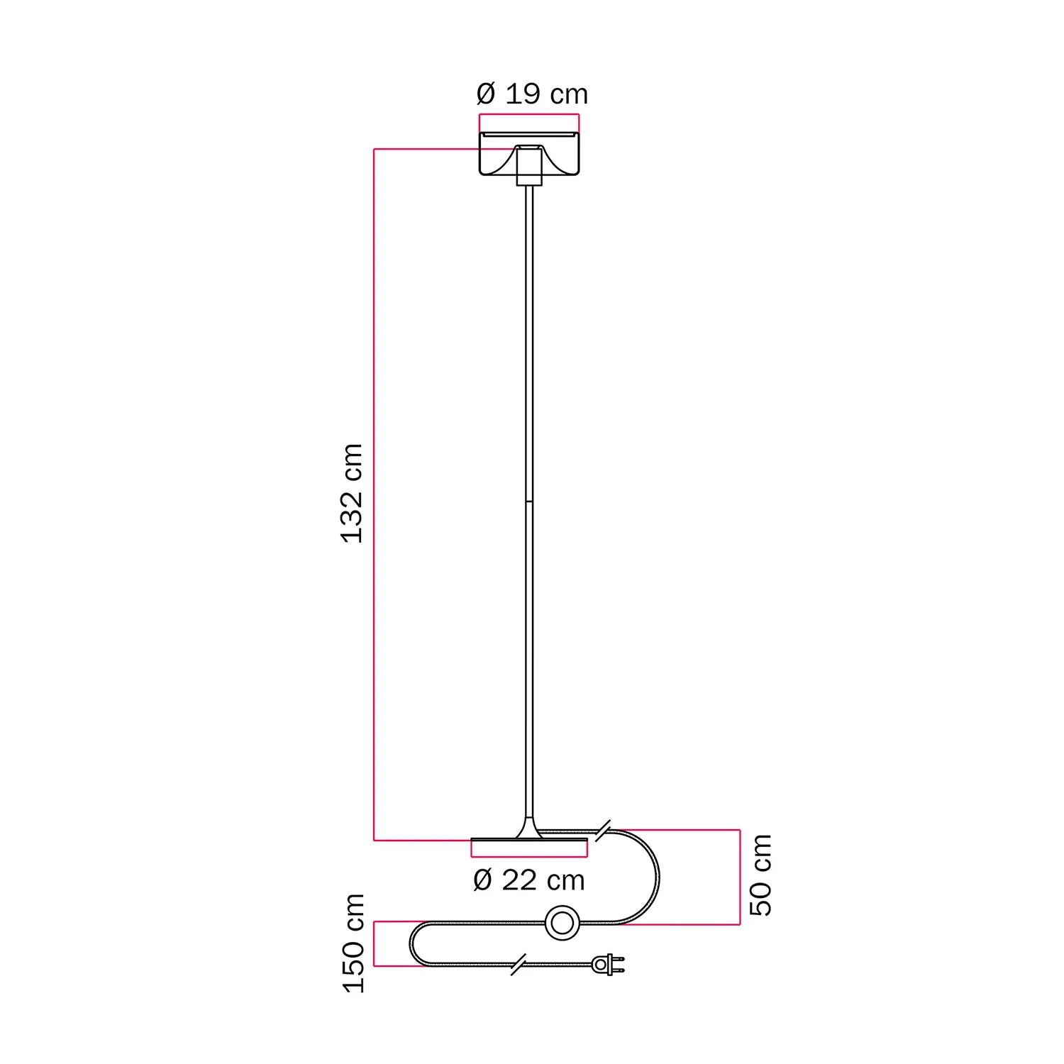 Stehlampe MAG-Y mit runder Metallbasis und Ghost Smoky-Leuchtmittel – Schwarz - Image 4